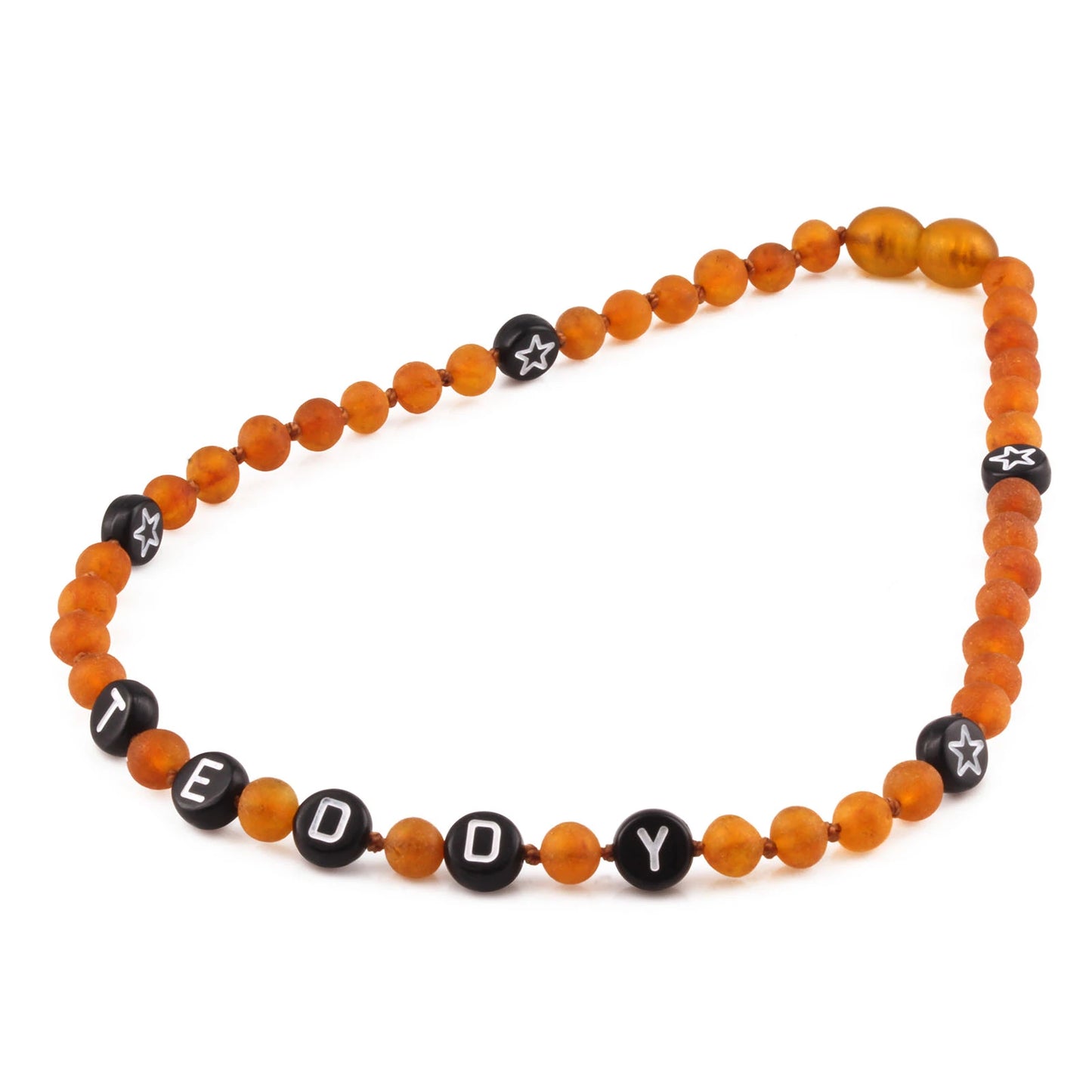 Kalung Amber CUSTOM NAMA untuk Bayi - Balita - Anak. Motif 1 - Motif 16