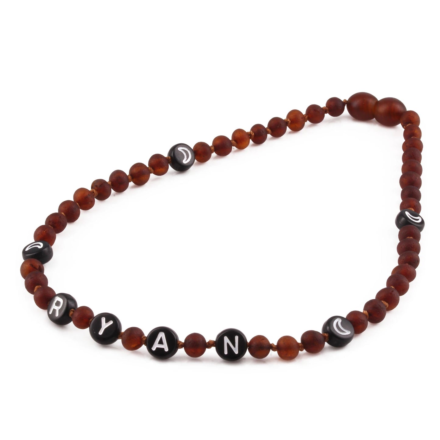 Kalung Amber CUSTOM NAMA untuk Bayi - Balita - Anak. Motif 1 - Motif 16