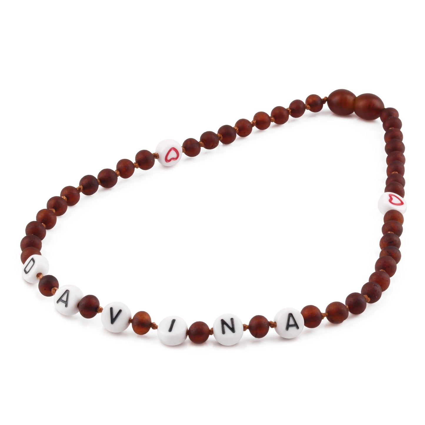 Kalung Amber CUSTOM NAMA untuk Bayi - Balita - Anak. Motif 1 - Motif 16