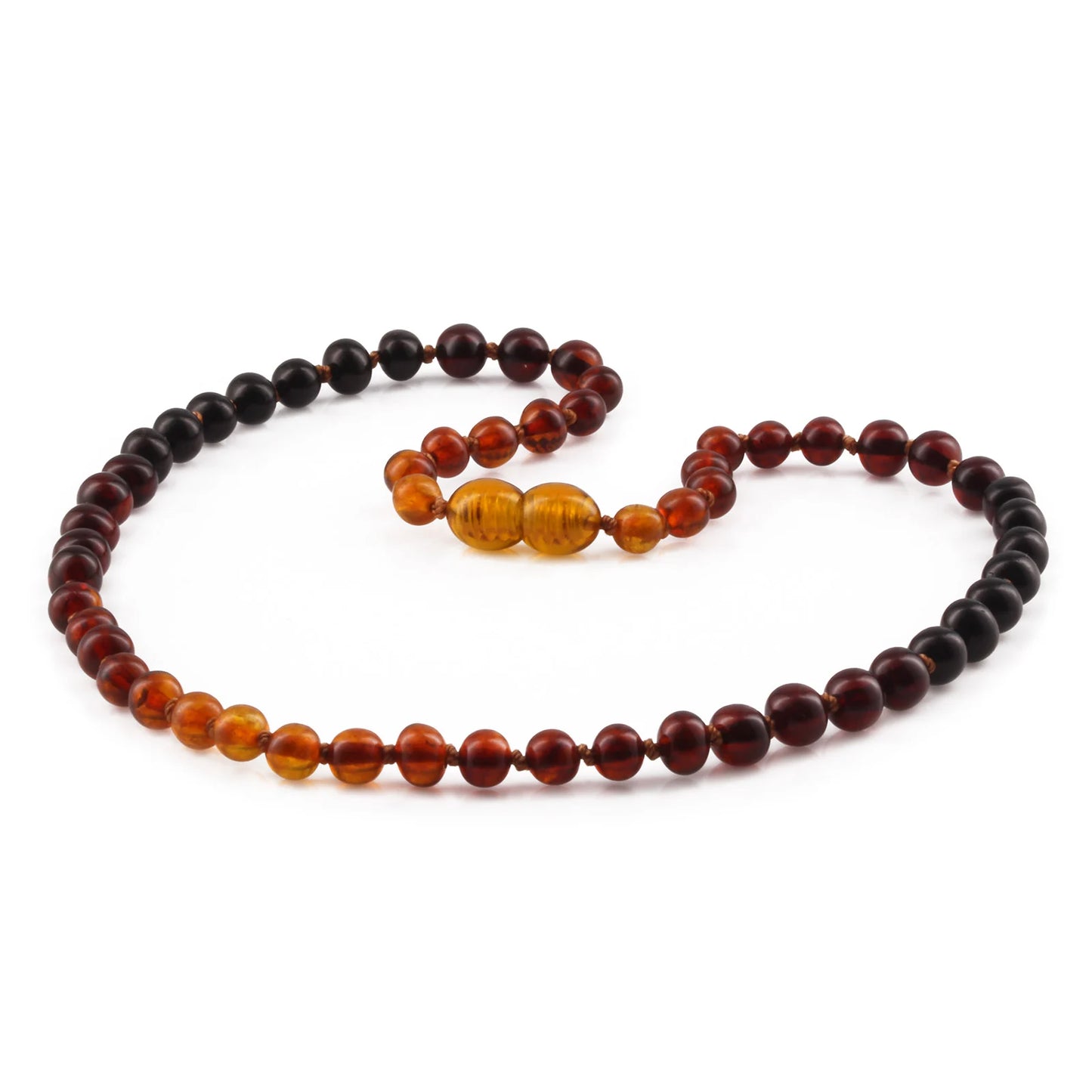 KALUNG AMBER JUNIOR RAINBOW BROWN GLOSSY 38CM. 5X5MM