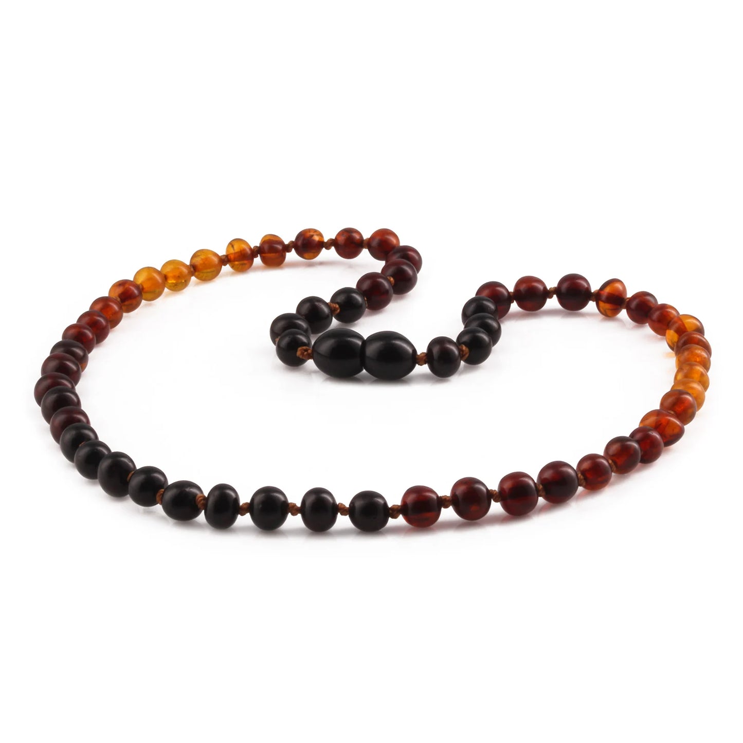 KALUNG AMBER JUNIOR RAINBOW BROWN GLOSSY 38CM. 5X5MM