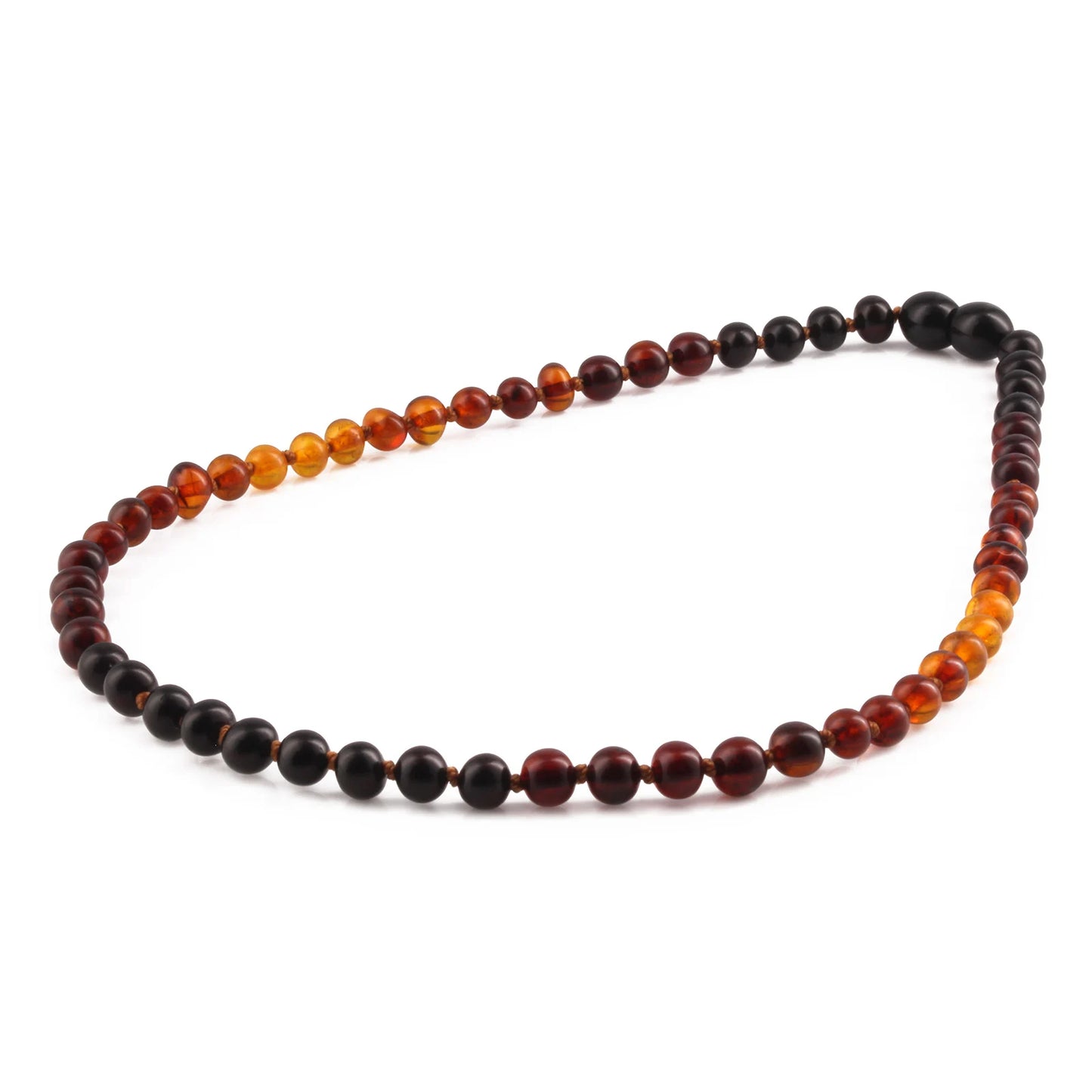 KALUNG AMBER JUNIOR RAINBOW BROWN GLOSSY 38CM. 5X5MM