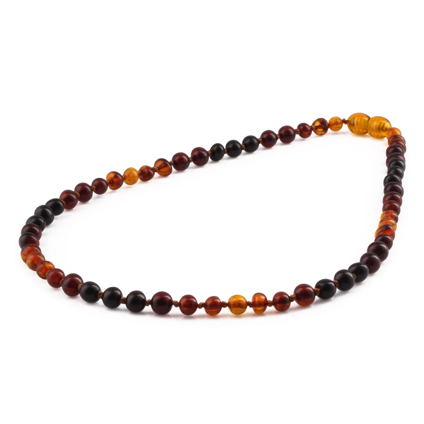 KALUNG AMBER JUNIOR RAINBOW BROWN GLOSSY 38CM. 5X5MM