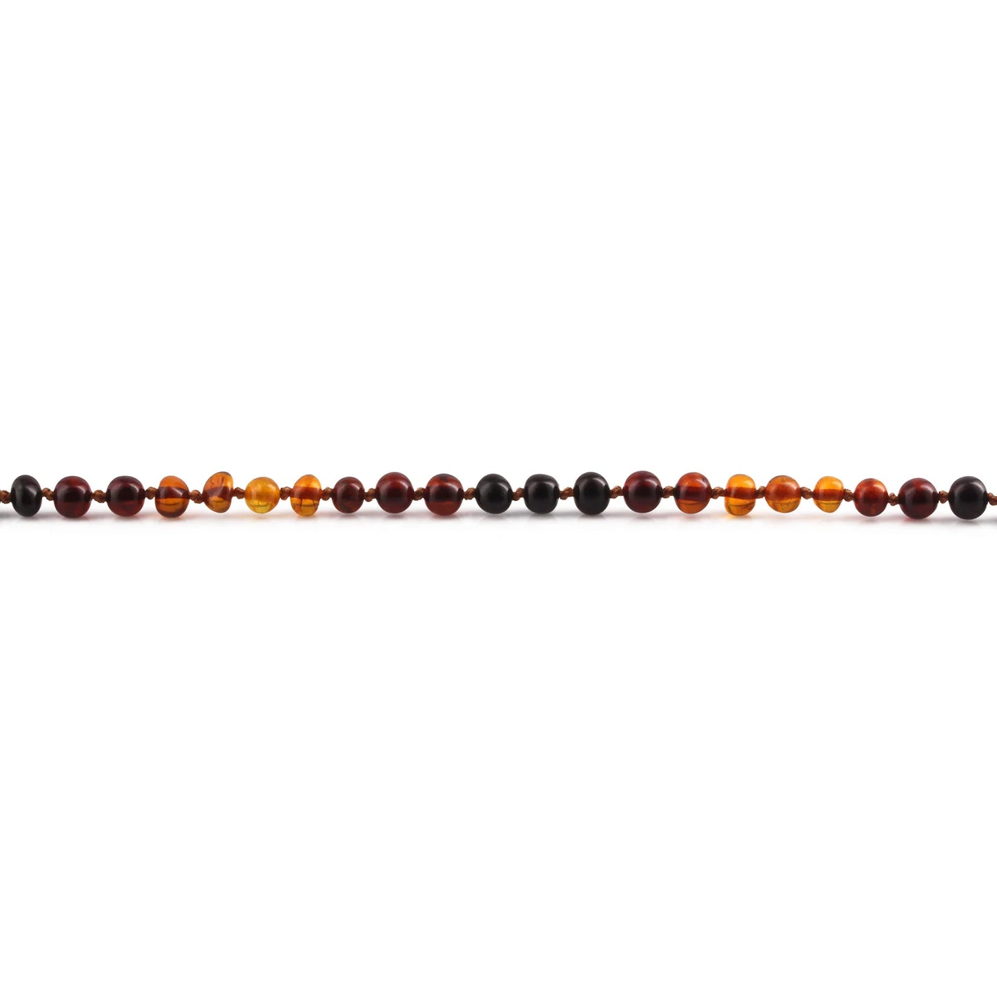 KALUNG AMBER JUNIOR RAINBOW BROWN GLOSSY 38CM. 5X5MM