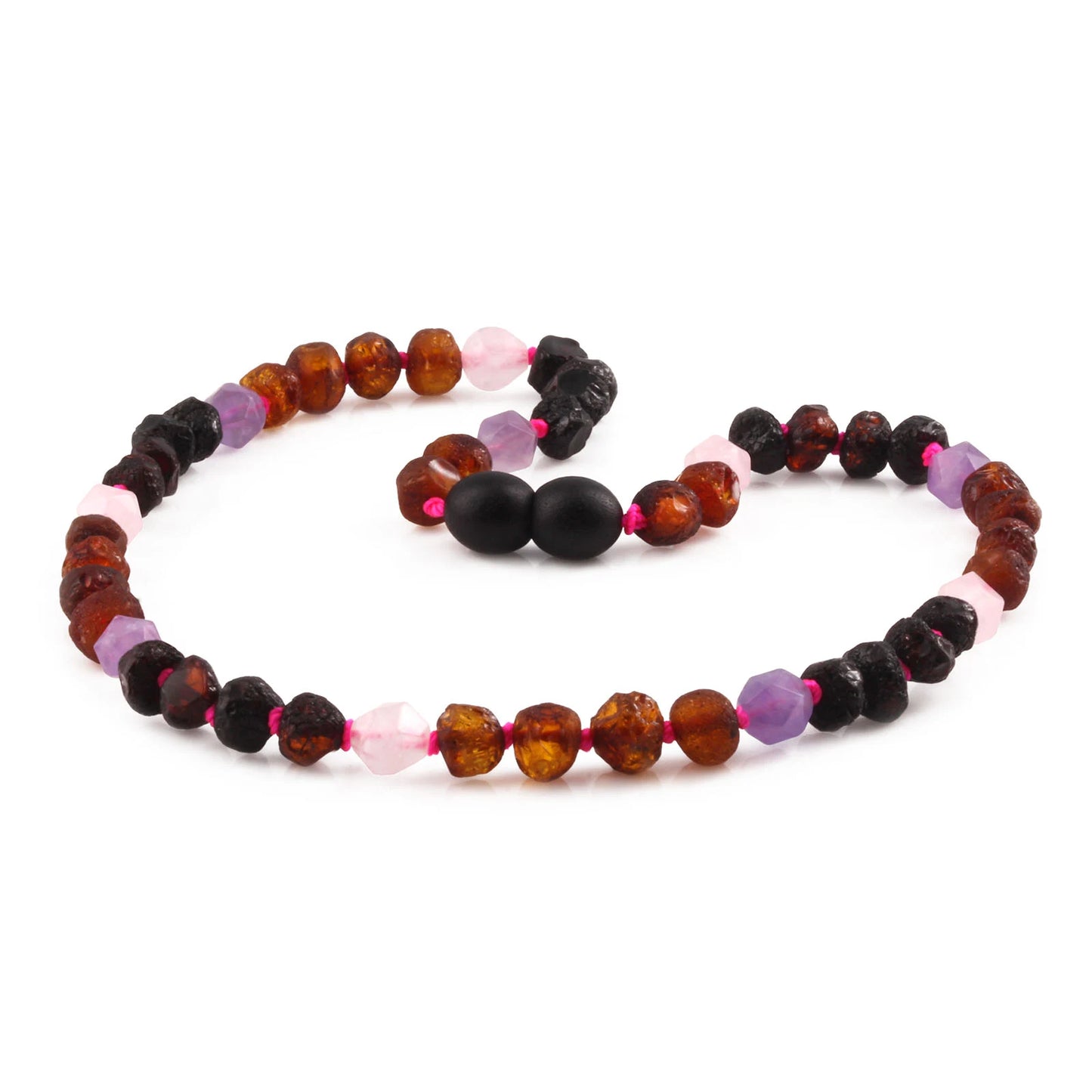 SET BAYI AMBER DENGAN AMETHYST & ROSE QUARTZ. LE561
