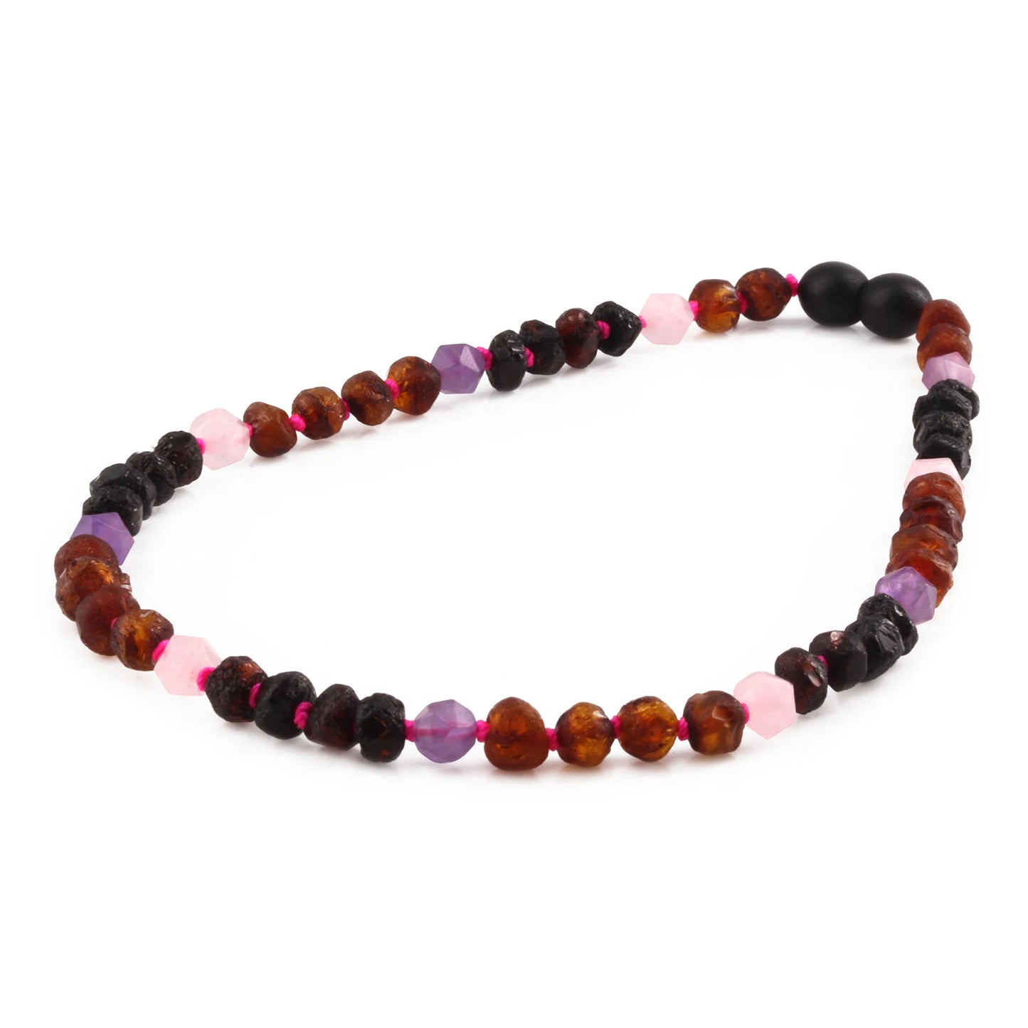 SET BAYI AMBER DENGAN AMETHYST & ROSE QUARTZ. LE561