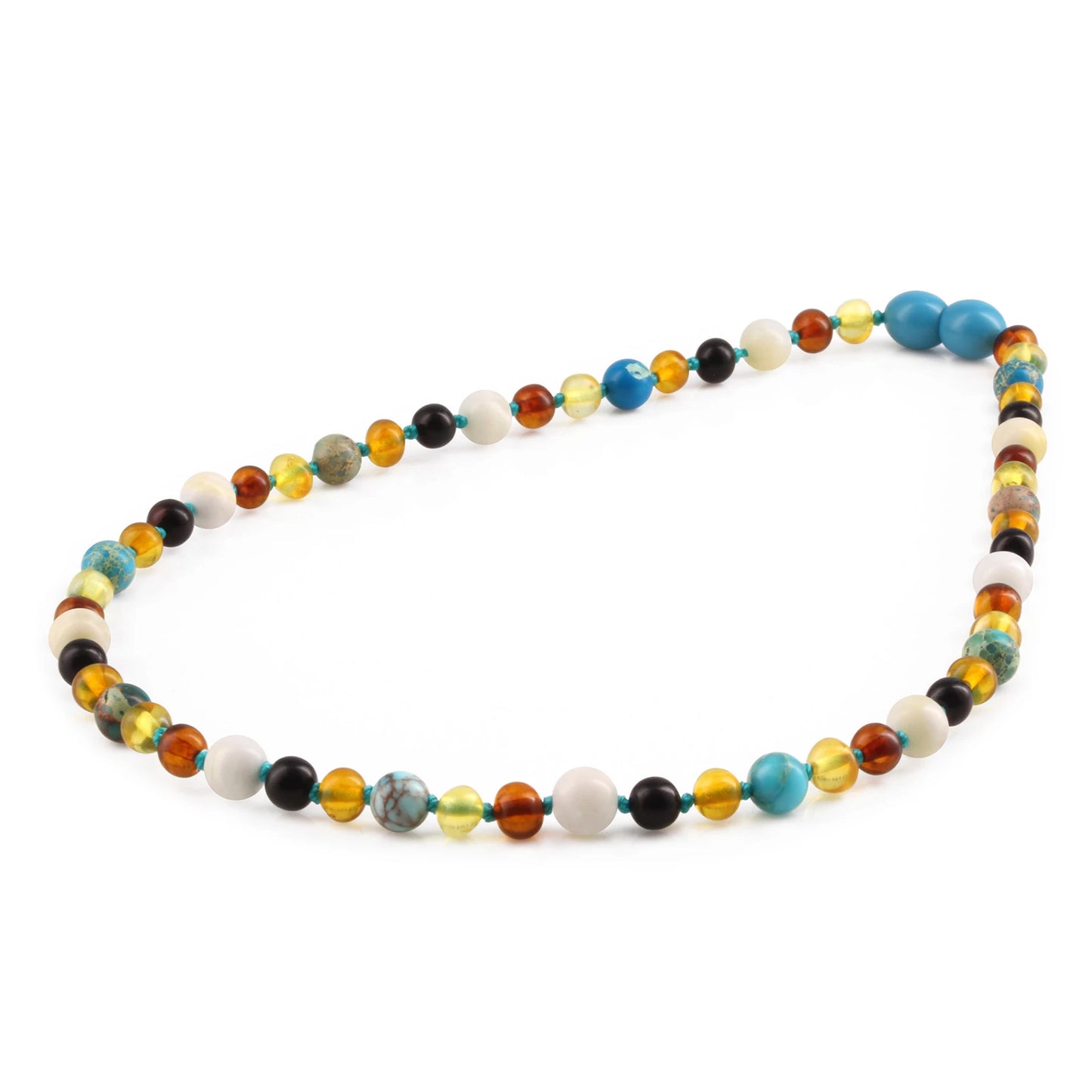 KALUNG AMBER DENGAN LAKE BLUE IMPERIAL JASPER UNTUK JUNIOR. JN96-T