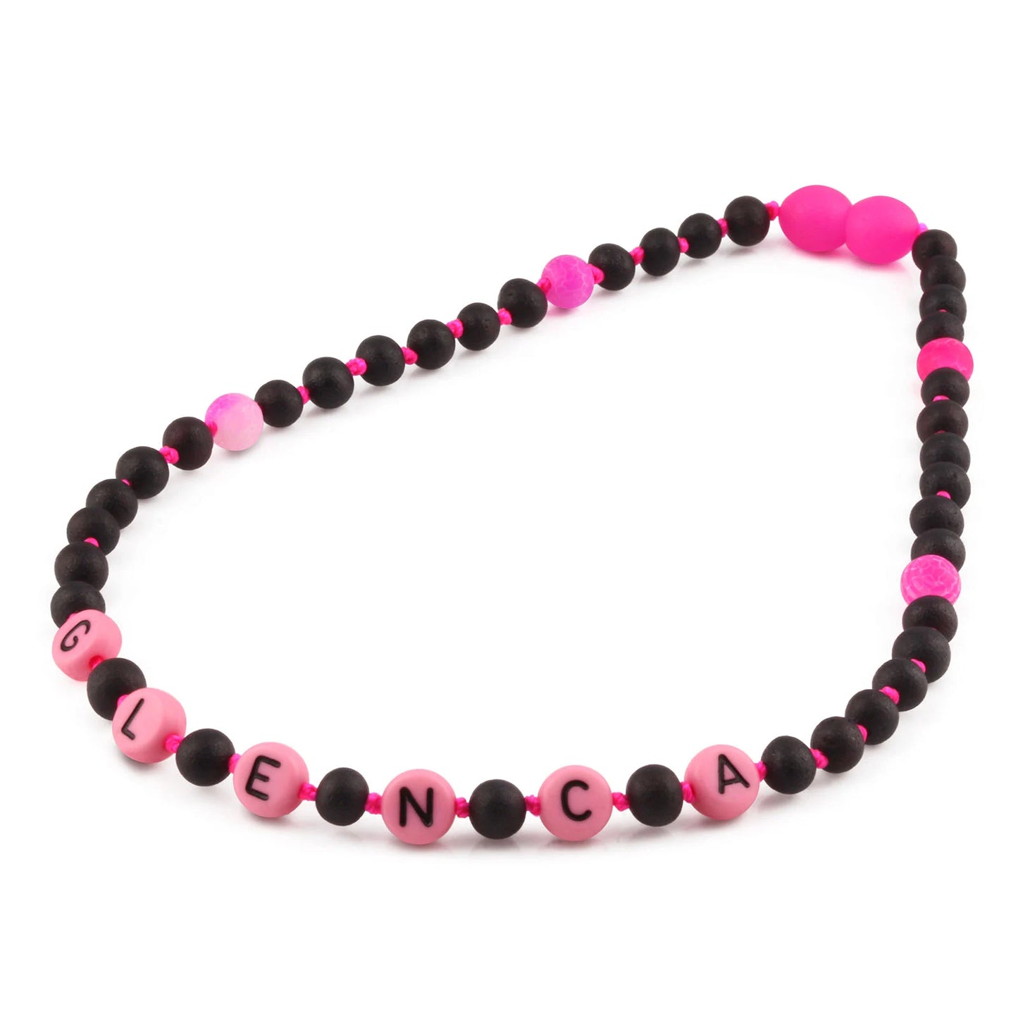 Kalung Amber CUSTOM NAMA untuk Bayi - Balita - Anak. Motif 17 - Motif 32