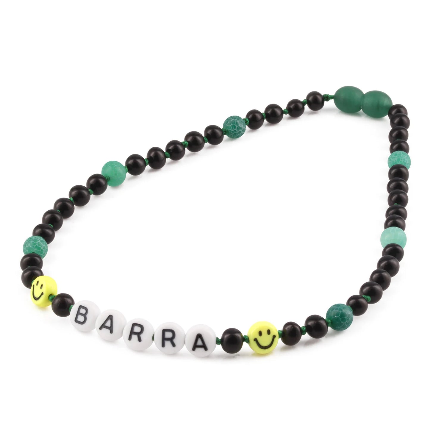 Kalung Amber CUSTOM NAMA untuk Bayi - Balita - Anak. Motif 17 - Motif 32