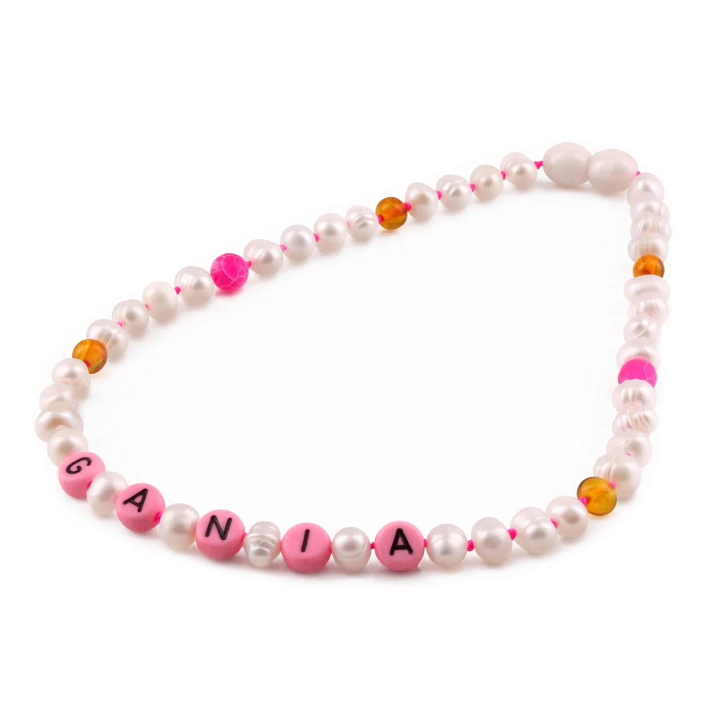 Kalung Mutiara CUSTOM NAMA untuk Bayi - Balita - Anak. Motif 49 - Motif 64