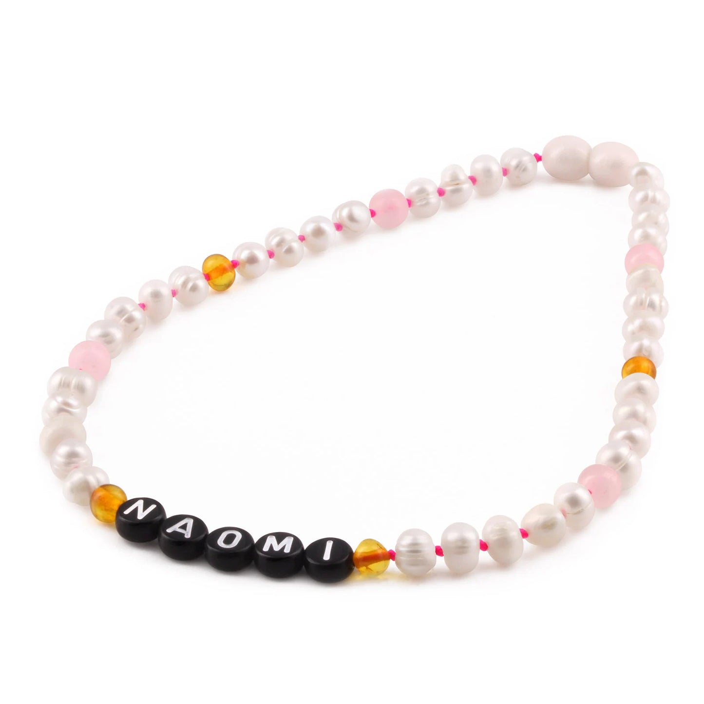 Kalung Mutiara CUSTOM NAMA untuk Bayi - Balita - Anak. Motif 49 - Motif 64