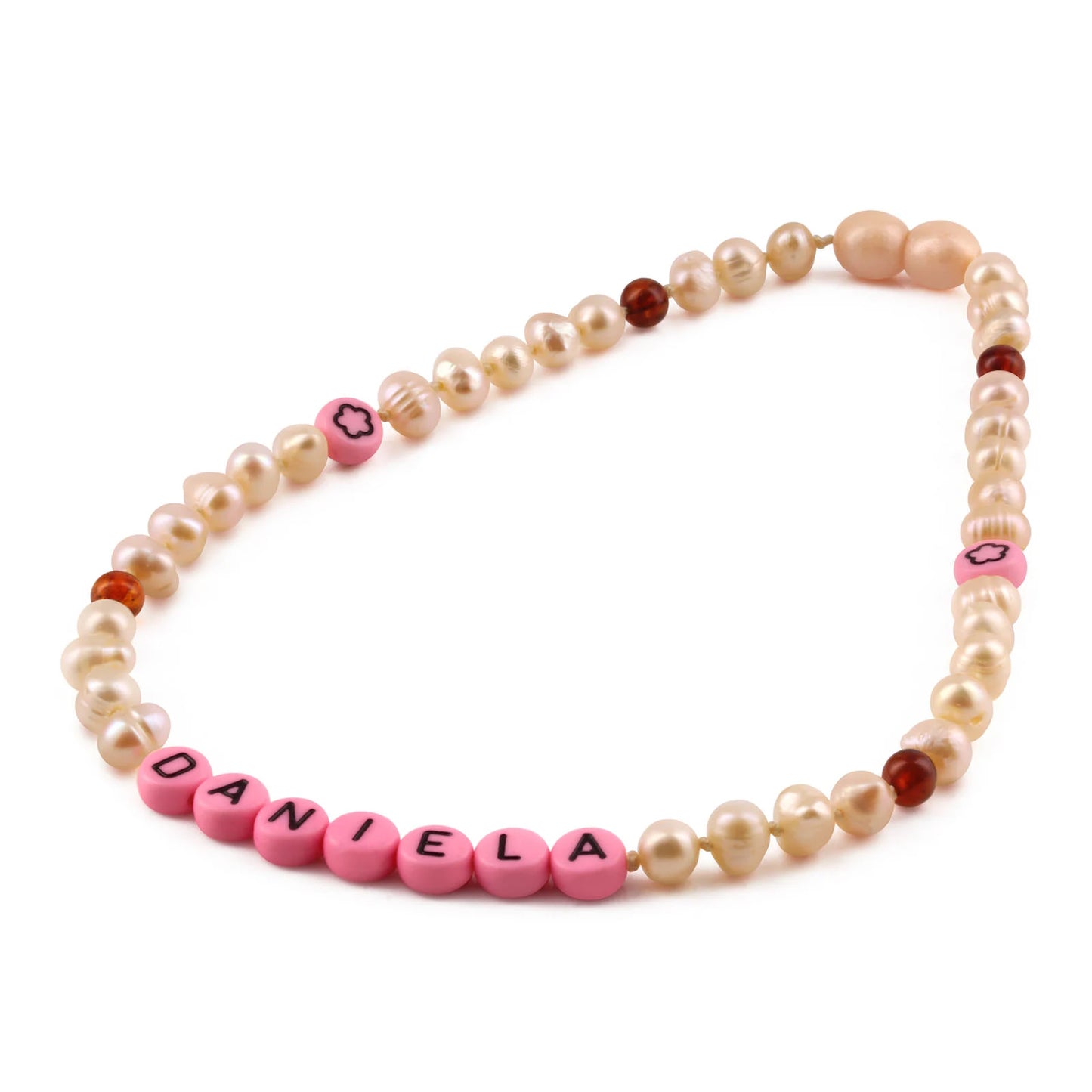 Kalung Mutiara CUSTOM NAMA untuk Bayi - Balita - Anak. Motif 49 - Motif 64