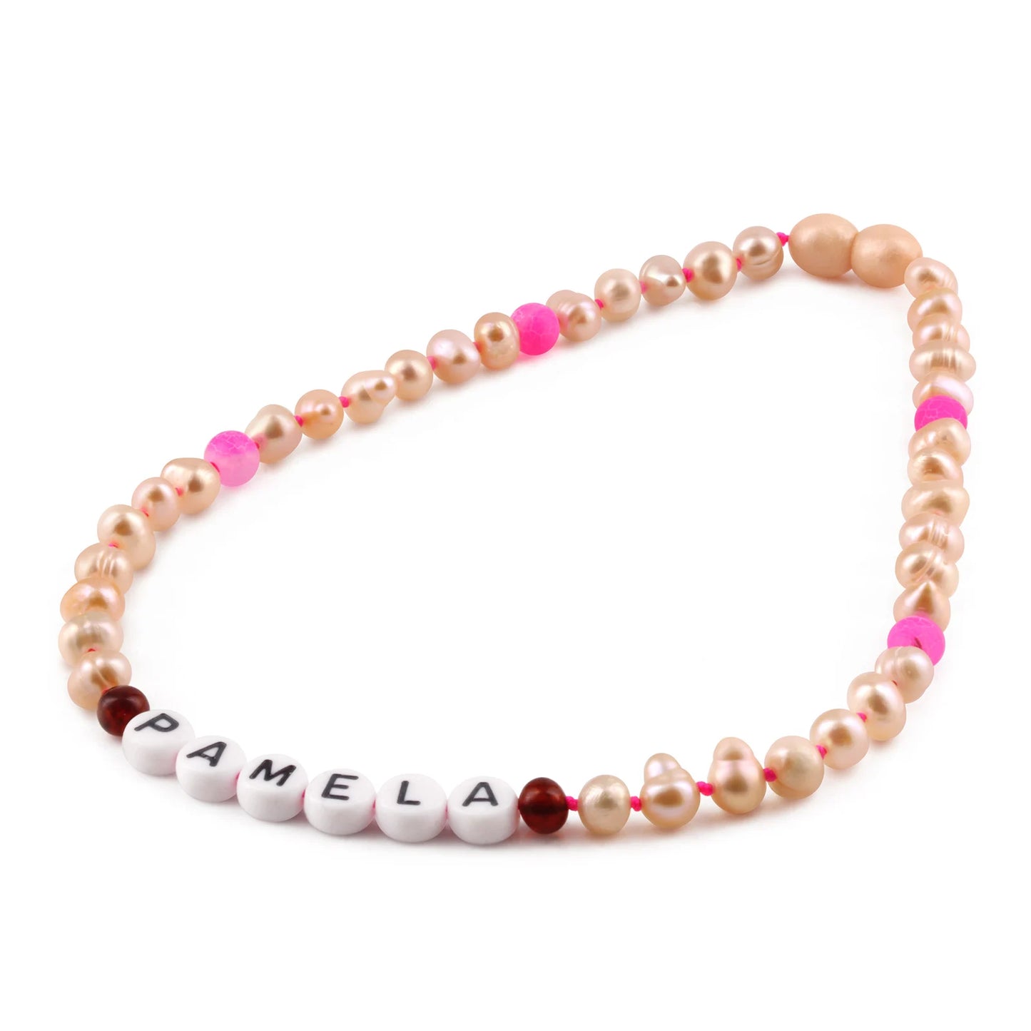 Kalung Mutiara CUSTOM NAMA untuk Bayi - Balita - Anak. Motif 49 - Motif 64