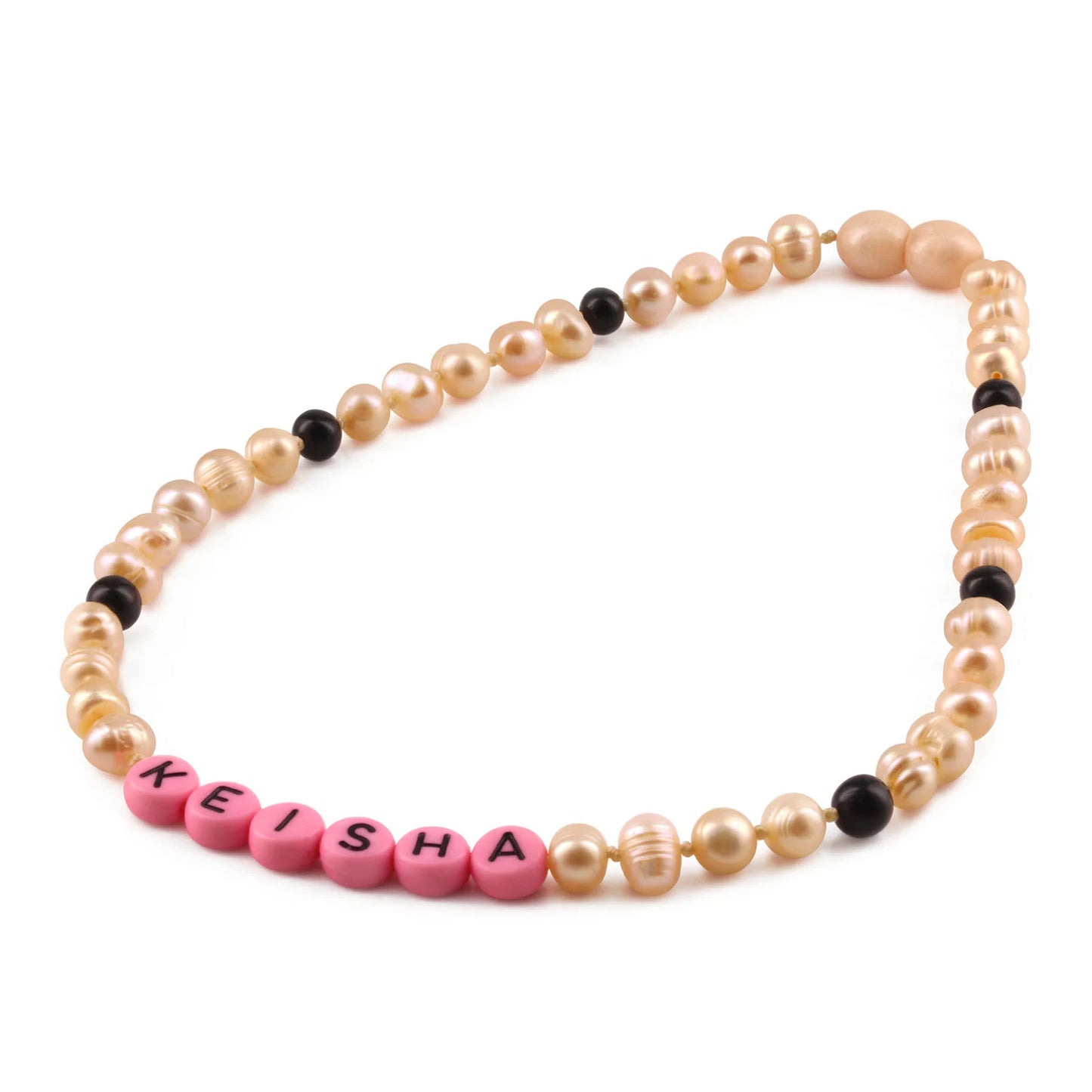 Kalung Mutiara CUSTOM NAMA untuk Bayi - Balita - Anak. Motif 49 - Motif 64