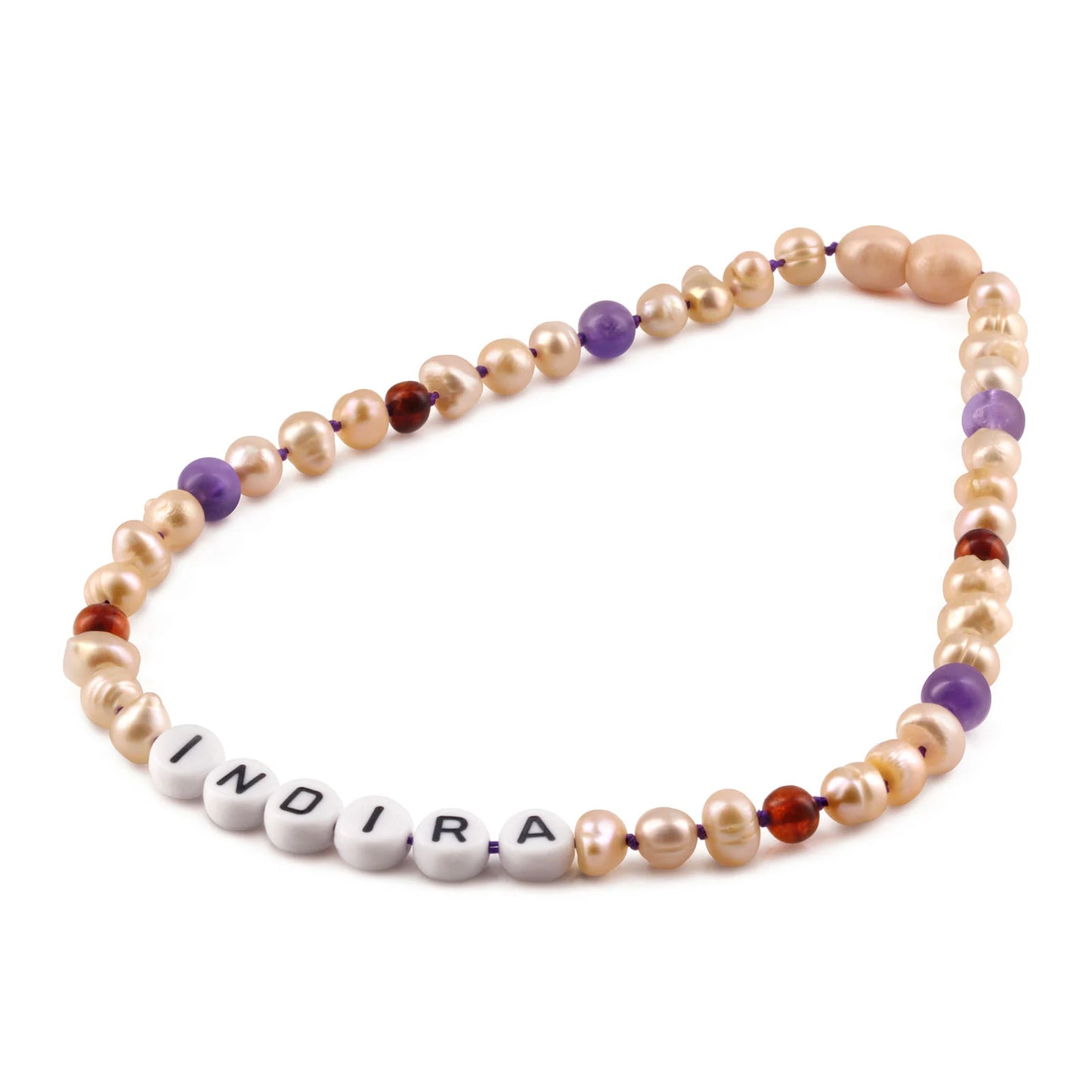 Kalung Mutiara CUSTOM NAMA untuk Bayi - Balita - Anak. Motif 49 - Motif 64