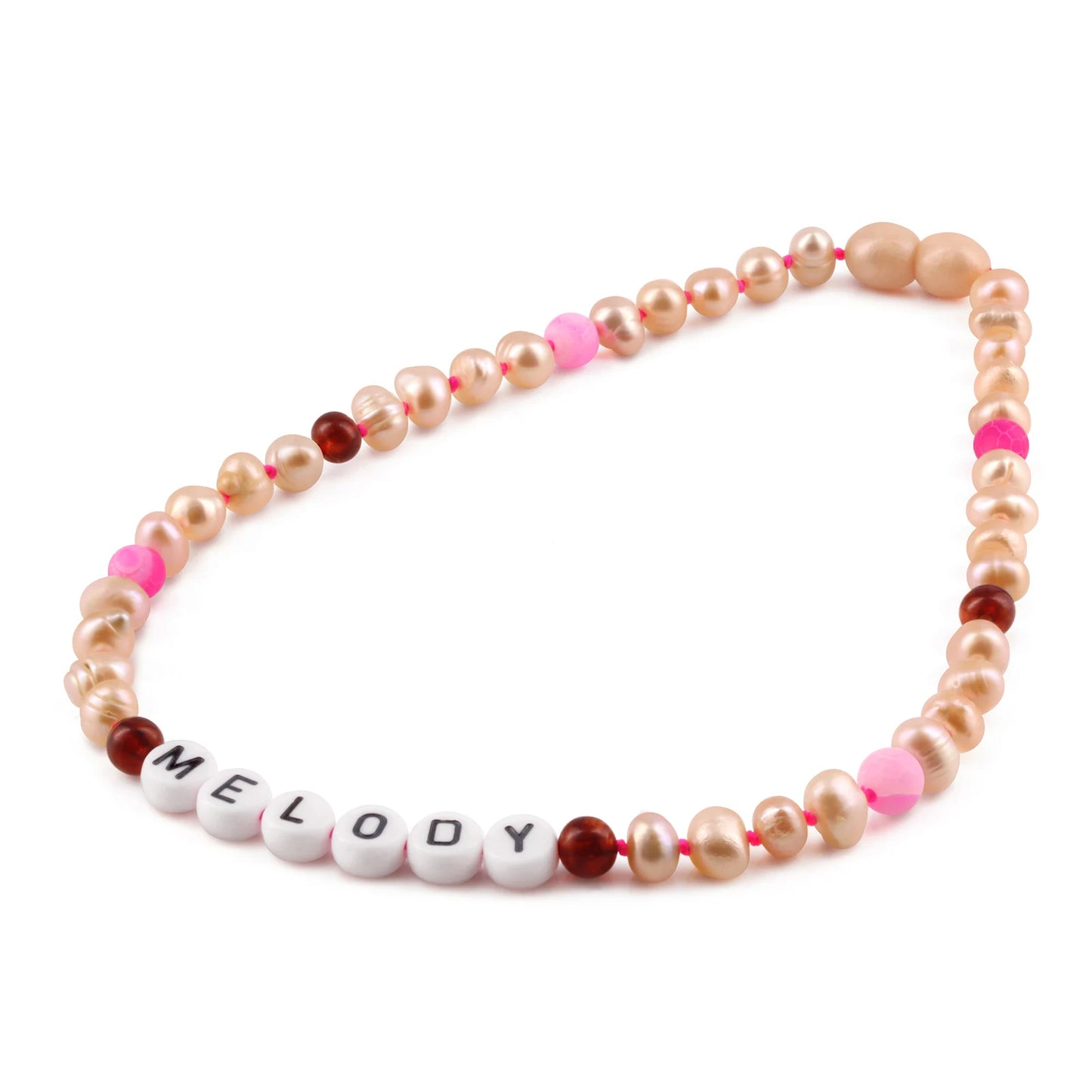 Kalung Mutiara CUSTOM NAMA untuk Bayi - Balita - Anak. Motif 49 - Motif 64