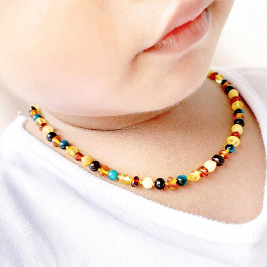 KALUNG AMBER DENGAN BLUE TIGER EYE UNTUK. JN81
