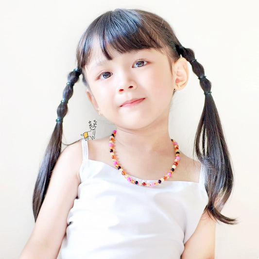 KALUNG AMBER JUNIOR DENGAN PINK FROST AGATE. JN98