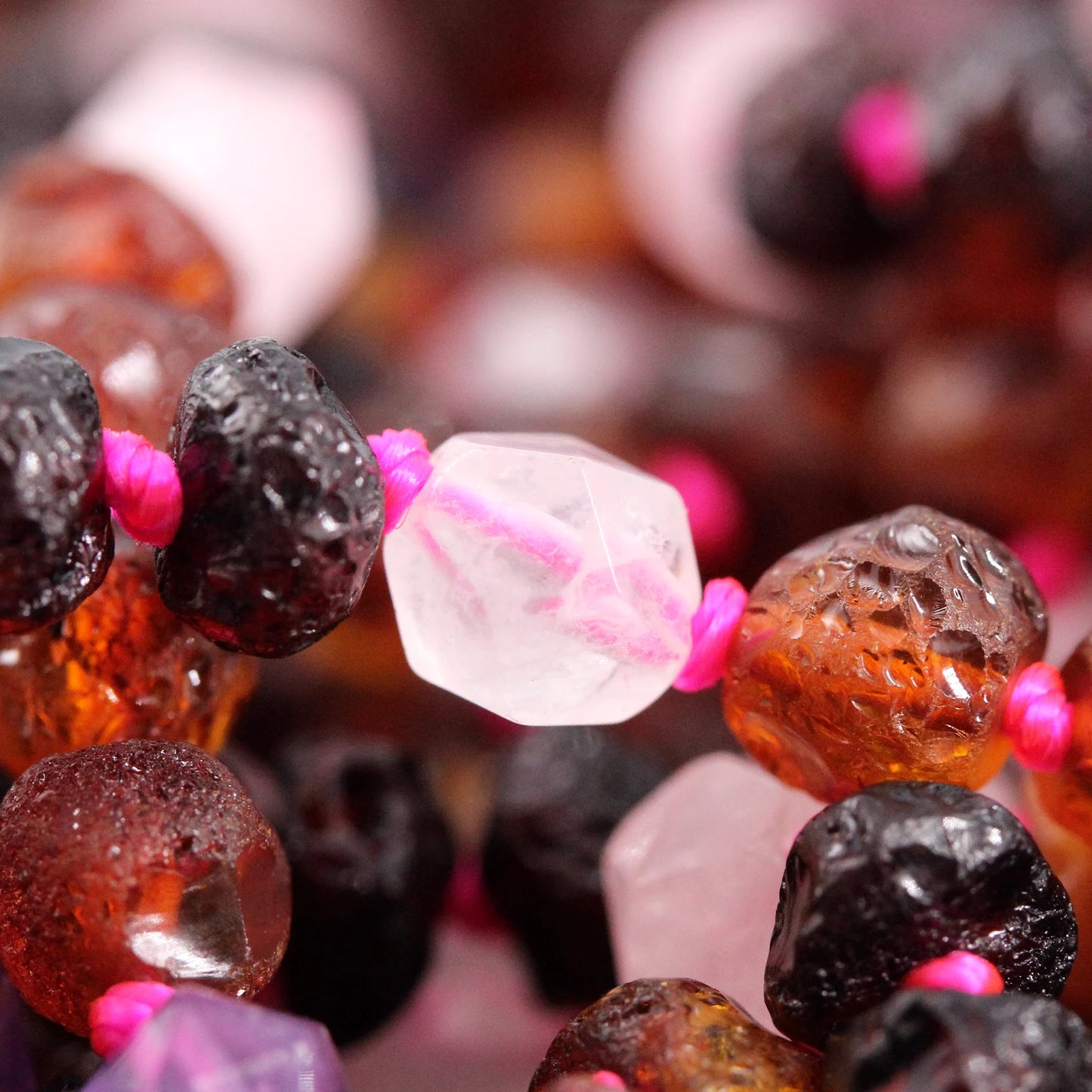 GELANG BAYI AMBER DENGAN AMETHYST & ROSE QUARTZ. LE561