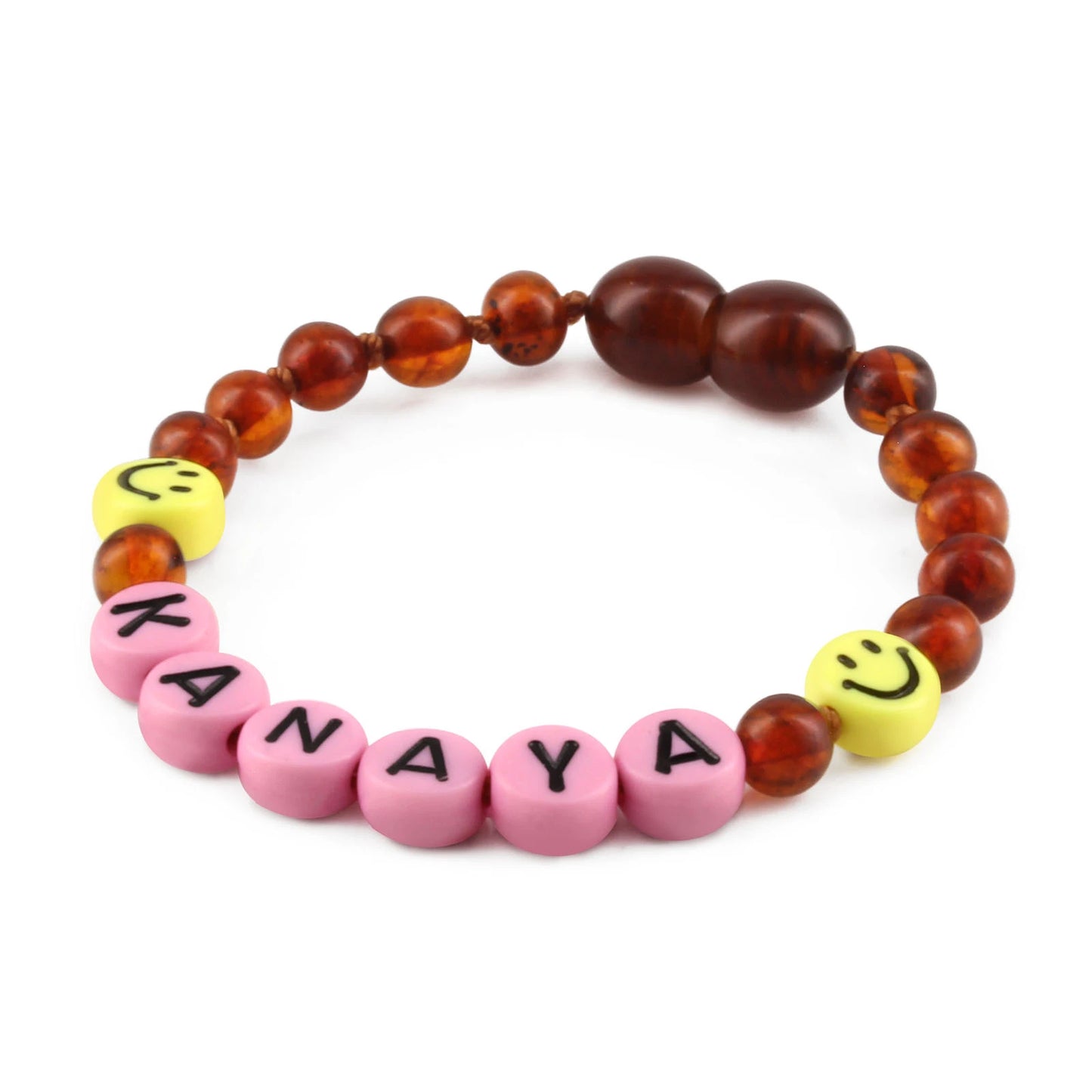 Gelang Amber CUSTOM NAMA untuk Bayi - Balita - Anak - Dewasa. Motif 2 - Motif 15