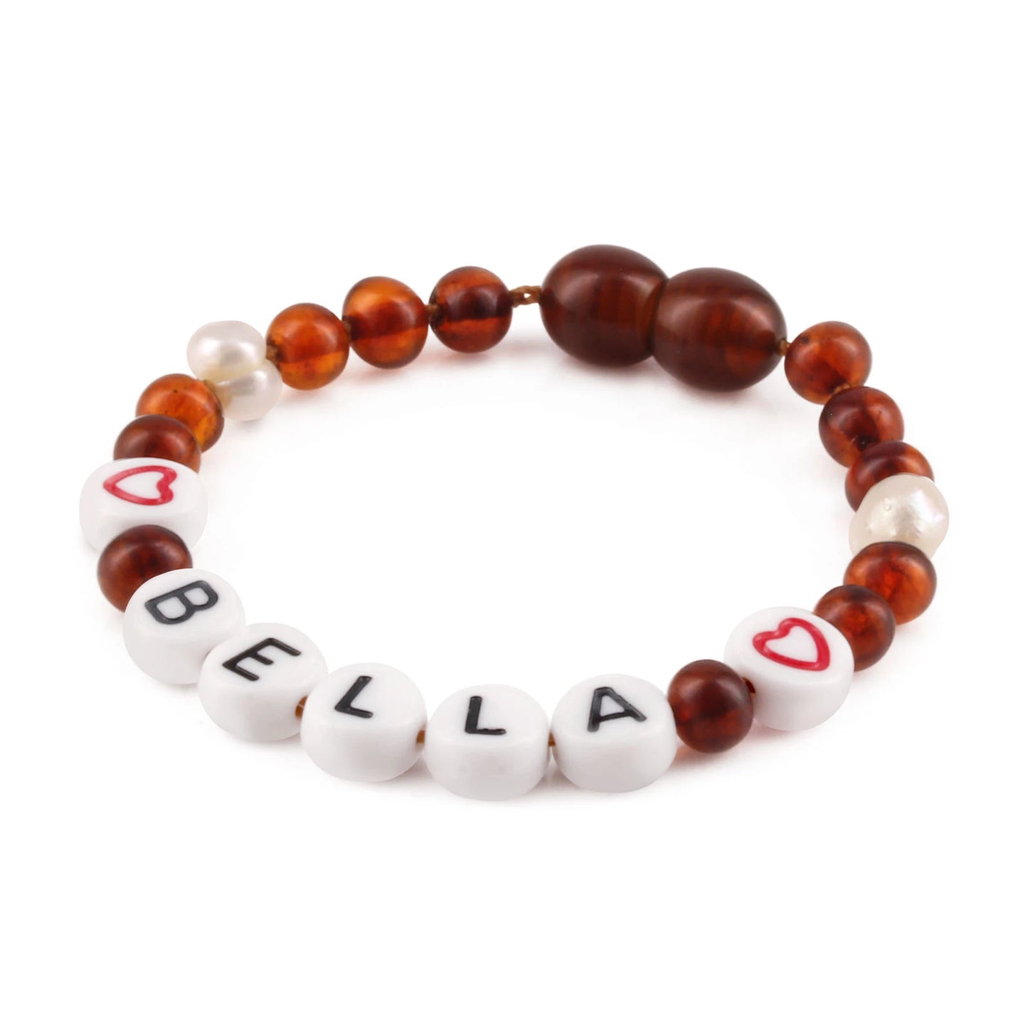 Gelang Amber CUSTOM NAMA untuk Bayi - Balita - Anak - Dewasa. Motif 2 - Motif 15