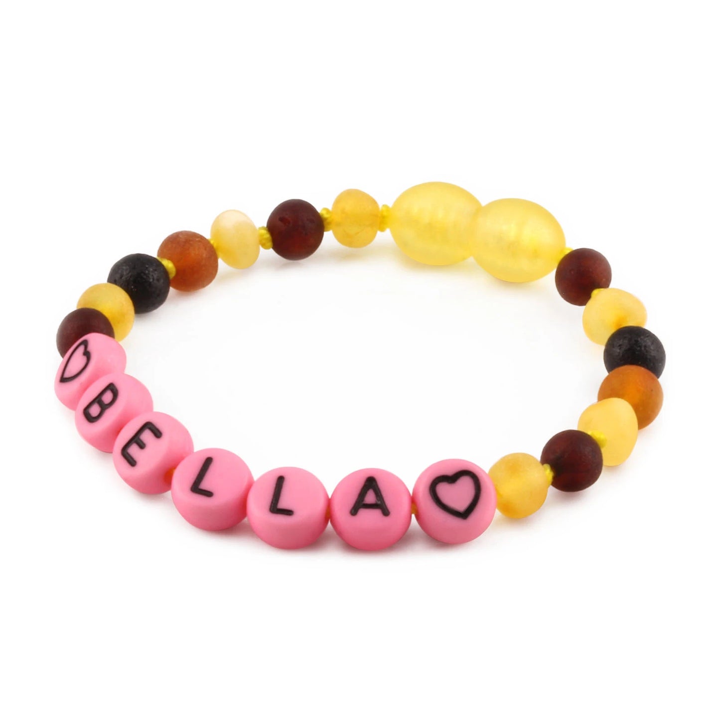 Gelang Amber CUSTOM NAMA untuk Bayi - Balita - Anak - Dewasa. Motif 2 - Motif 15