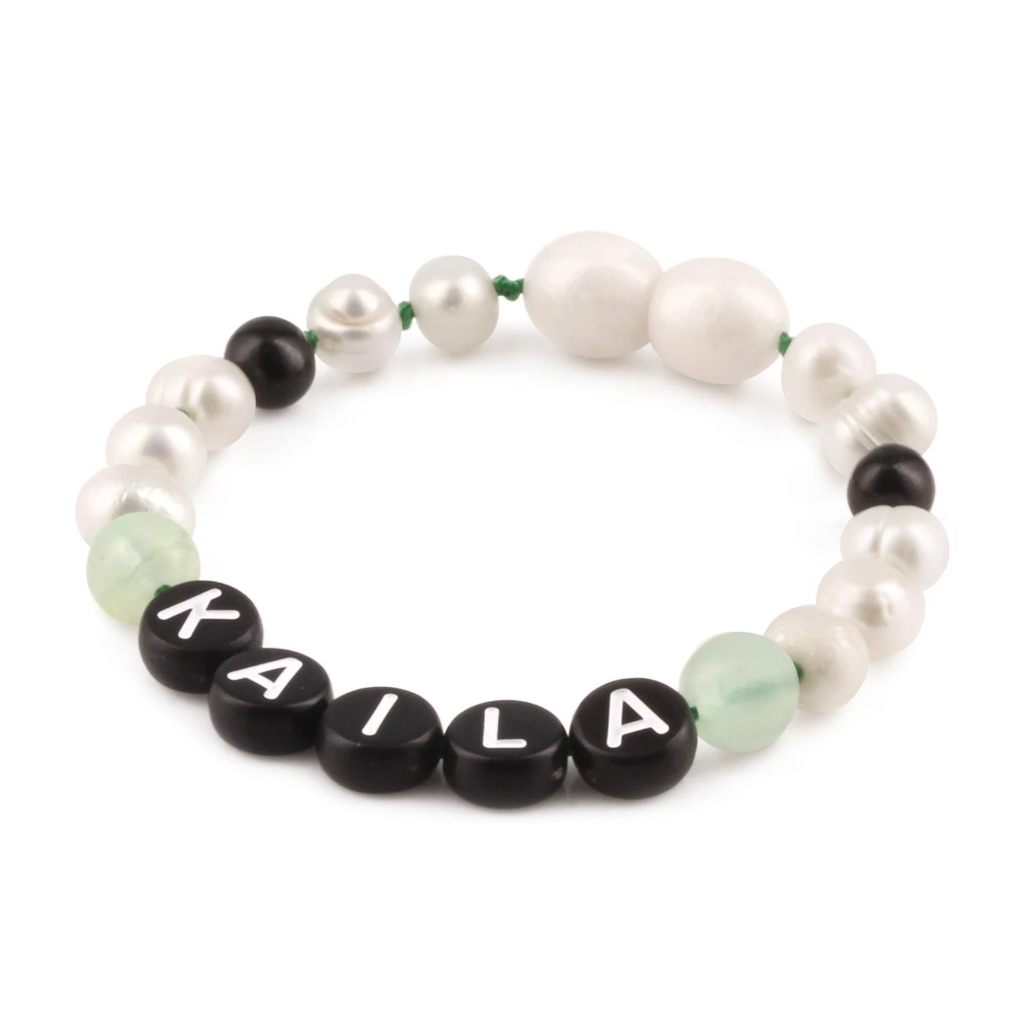 Gelang Mutiara CUSTOM NAMA untuk Bayi - Balita - Anak - Dewasa. Motif 49 - Motif 64