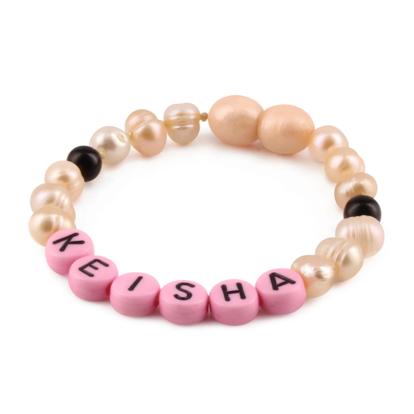 Gelang Mutiara CUSTOM NAMA untuk Bayi - Balita - Anak - Dewasa. Motif 49 - Motif 64