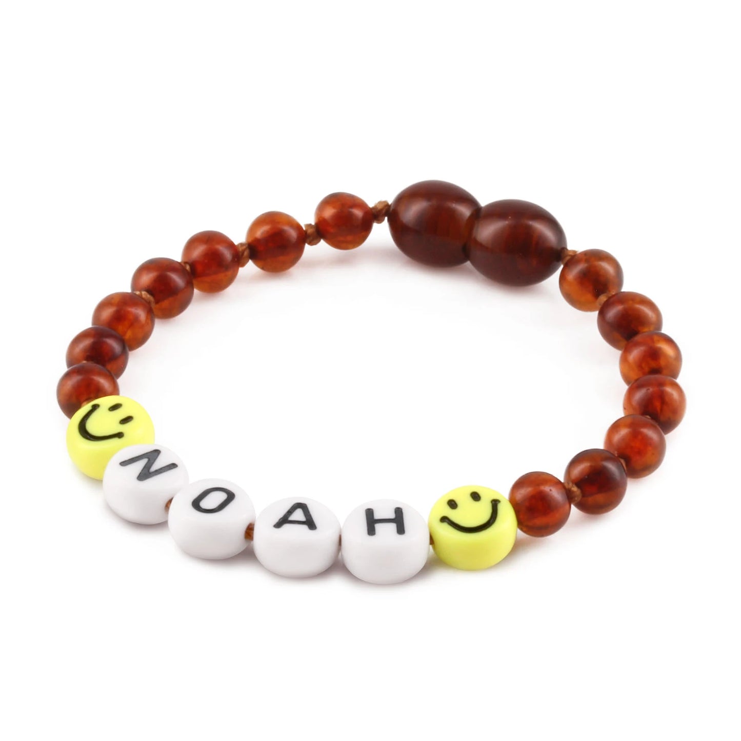 Gelang Amber CUSTOM NAMA untuk Bayi - Balita - Anak - Dewasa. Motif 2 - Motif 15