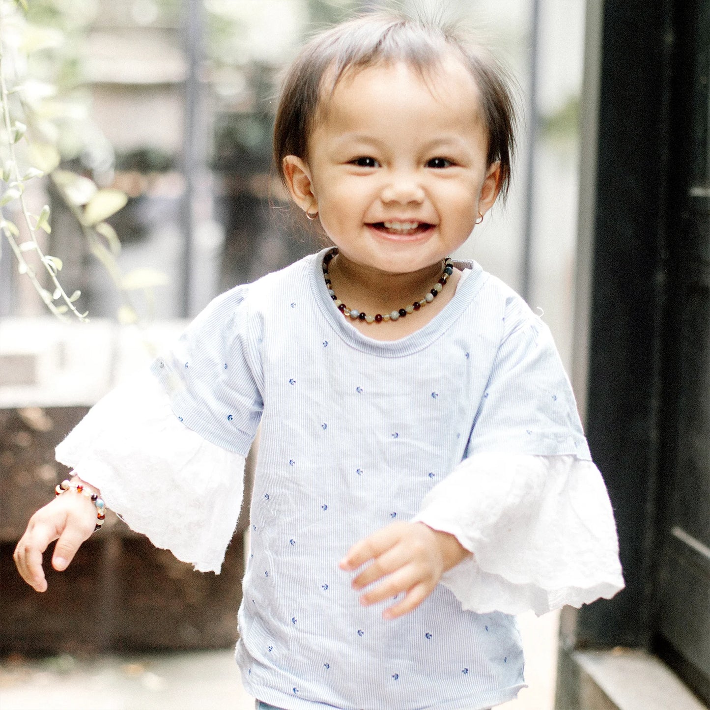 SET BAYI AMBER DENGAN SKY BLUE IMPERIAL JASPER. LE466