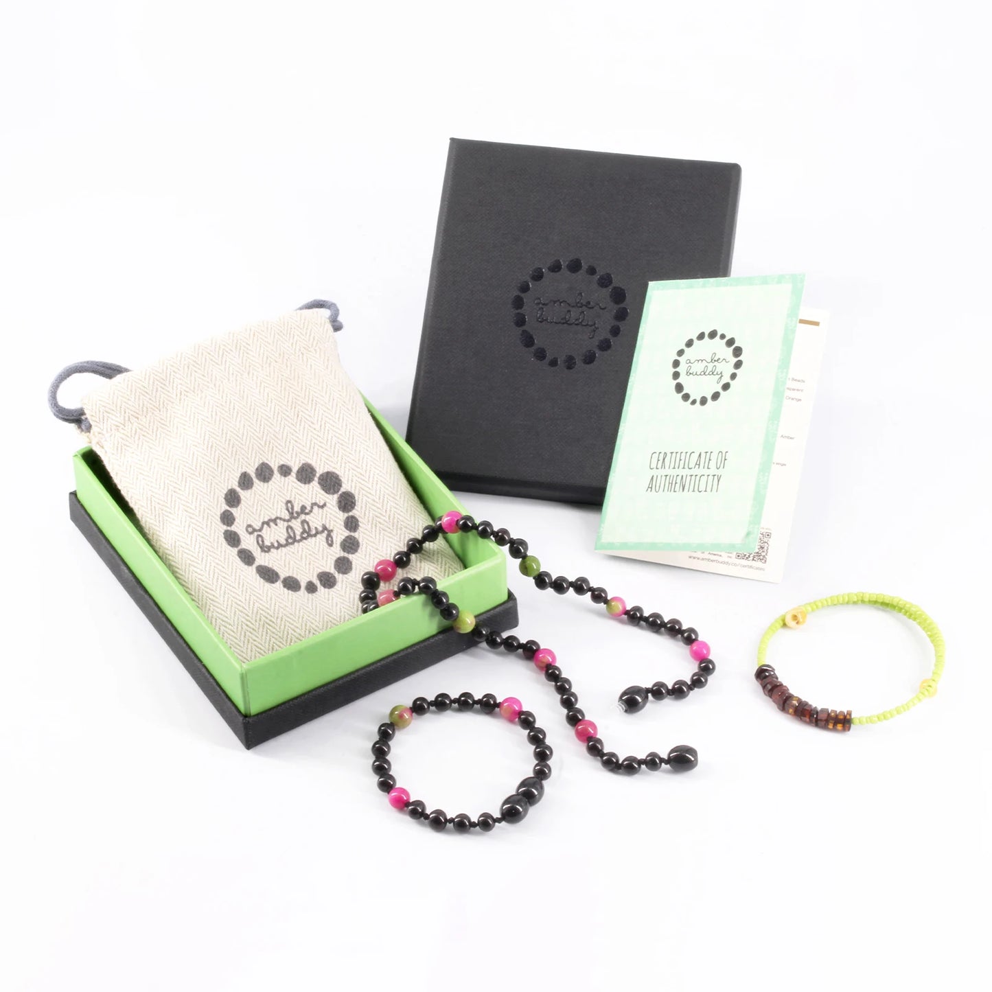 SET BAYI AMBER DENGAN PINK JADE. LE565