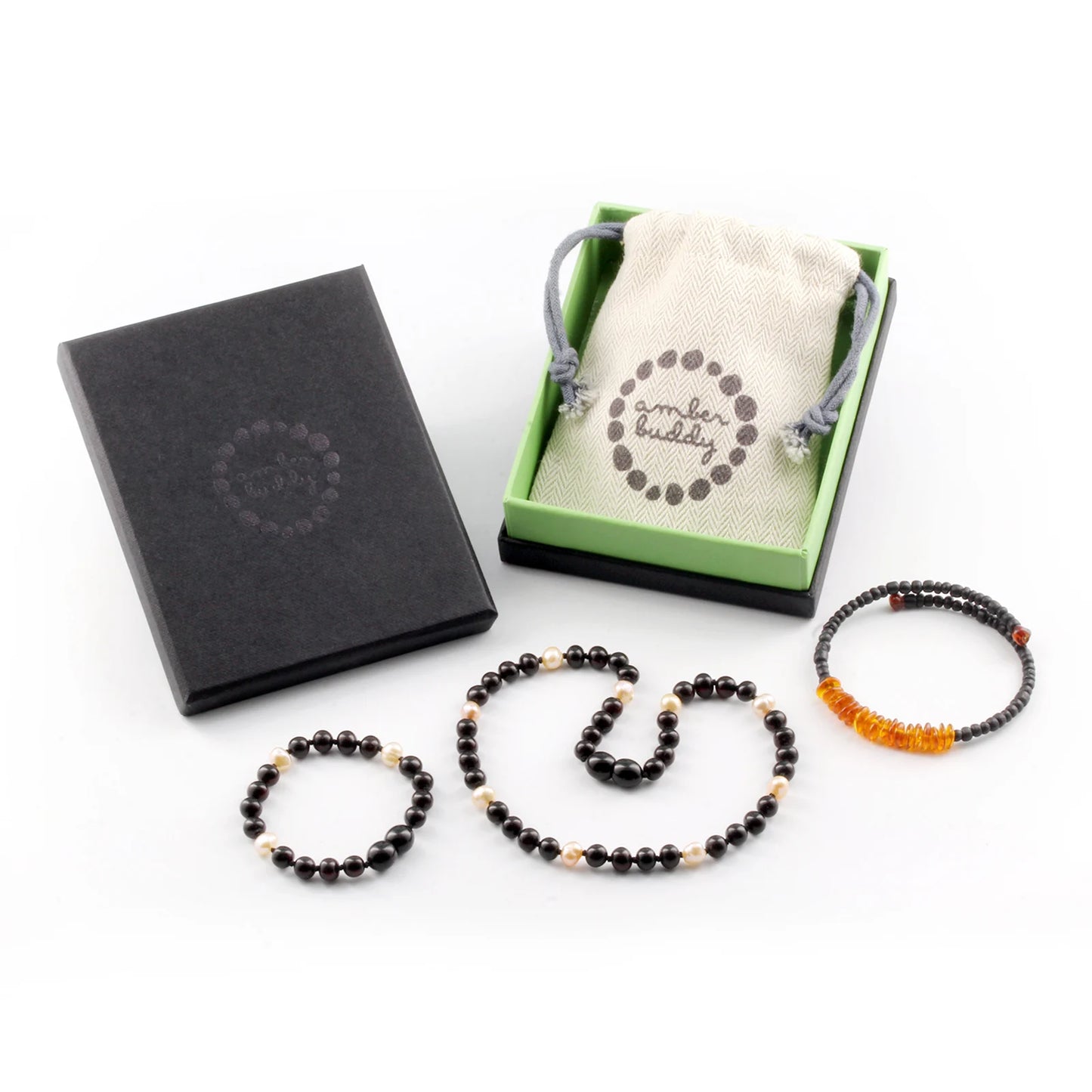 SET BAYI AMBER DENGAN PINK PEARL. P3
