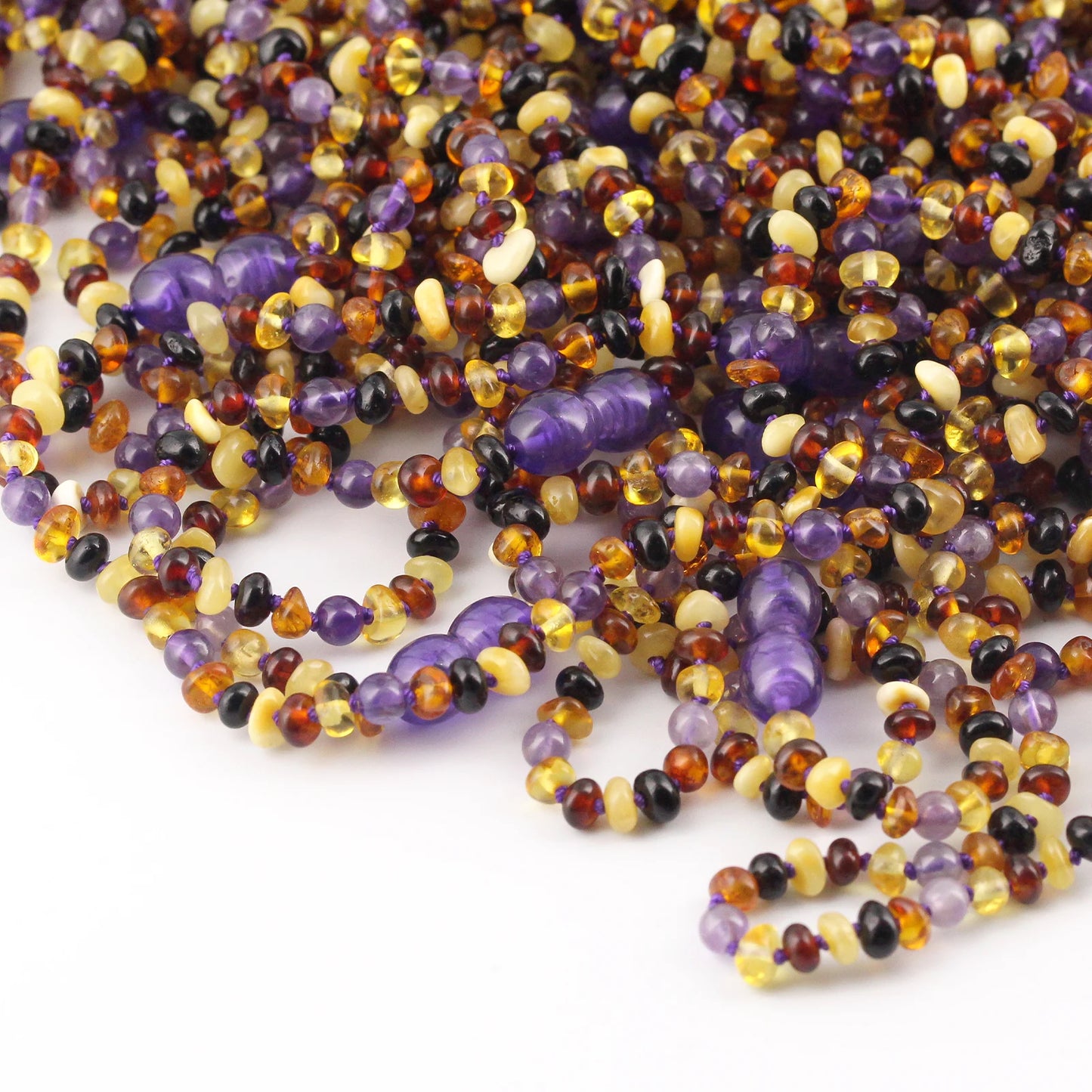 KALUNG BAYI AMBER DENGAN AMETHYST. XR42M-AM