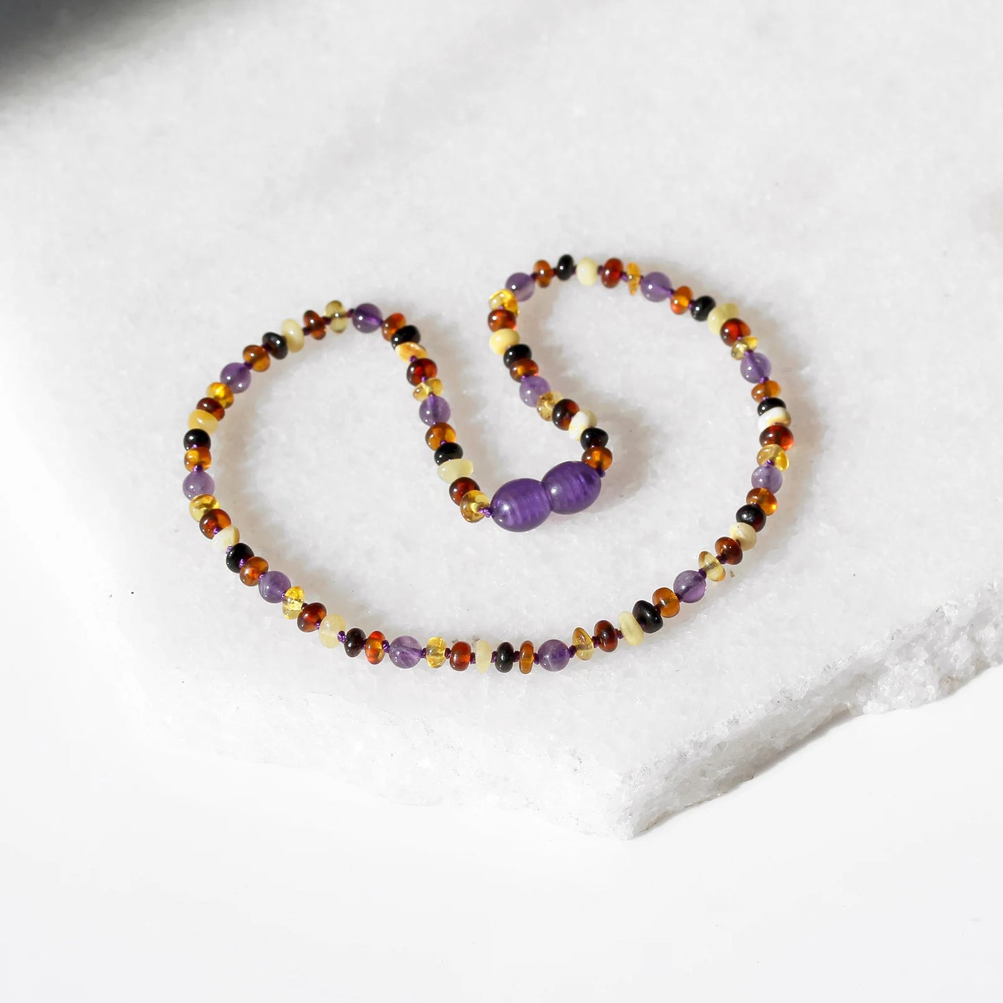 KALUNG BAYI AMBER DENGAN AMETHYST. XR42M-AM