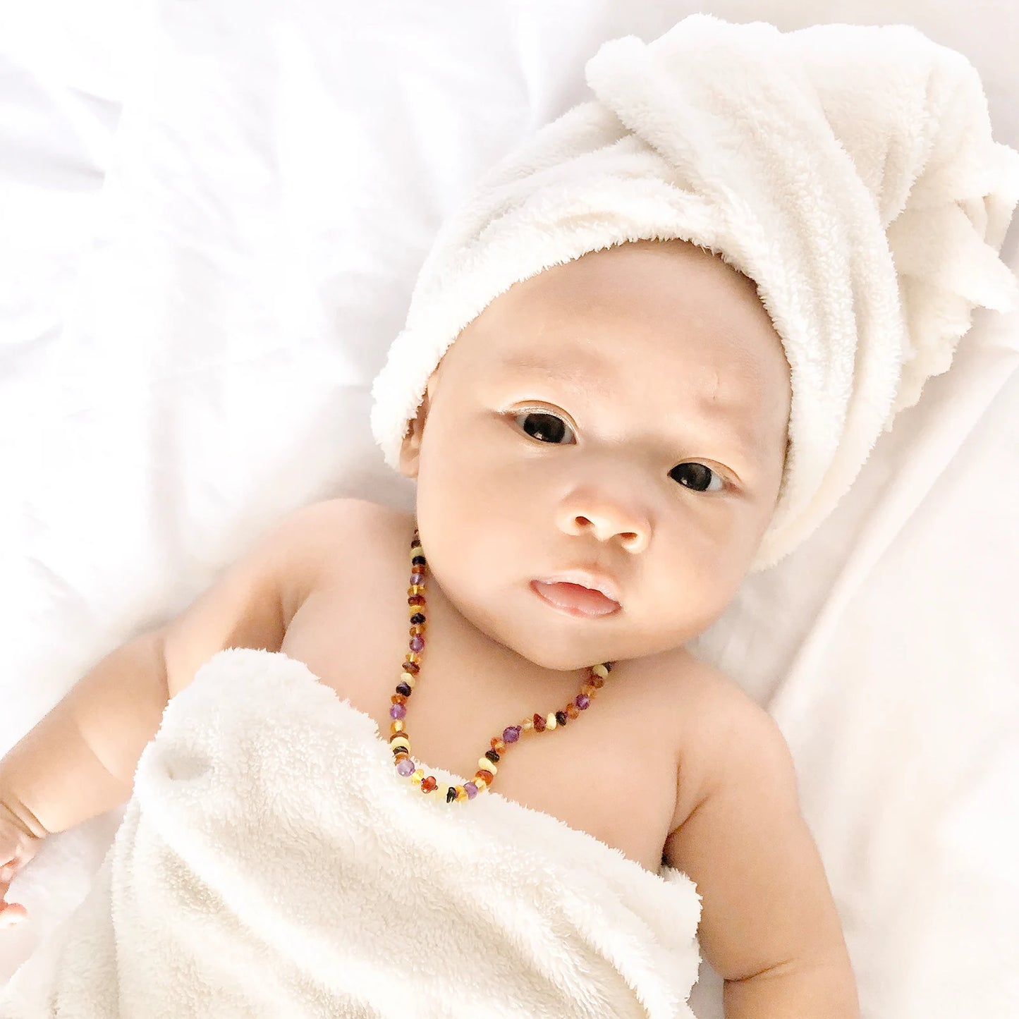 KALUNG BAYI AMBER DENGAN AMETHYST. XR42M-AM