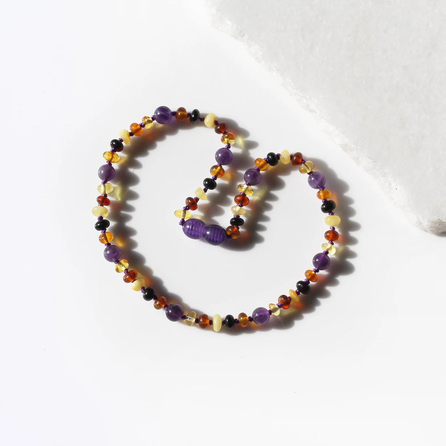 KALUNG BAYI AMBER DENGAN AMETHYST. XR53M-AM