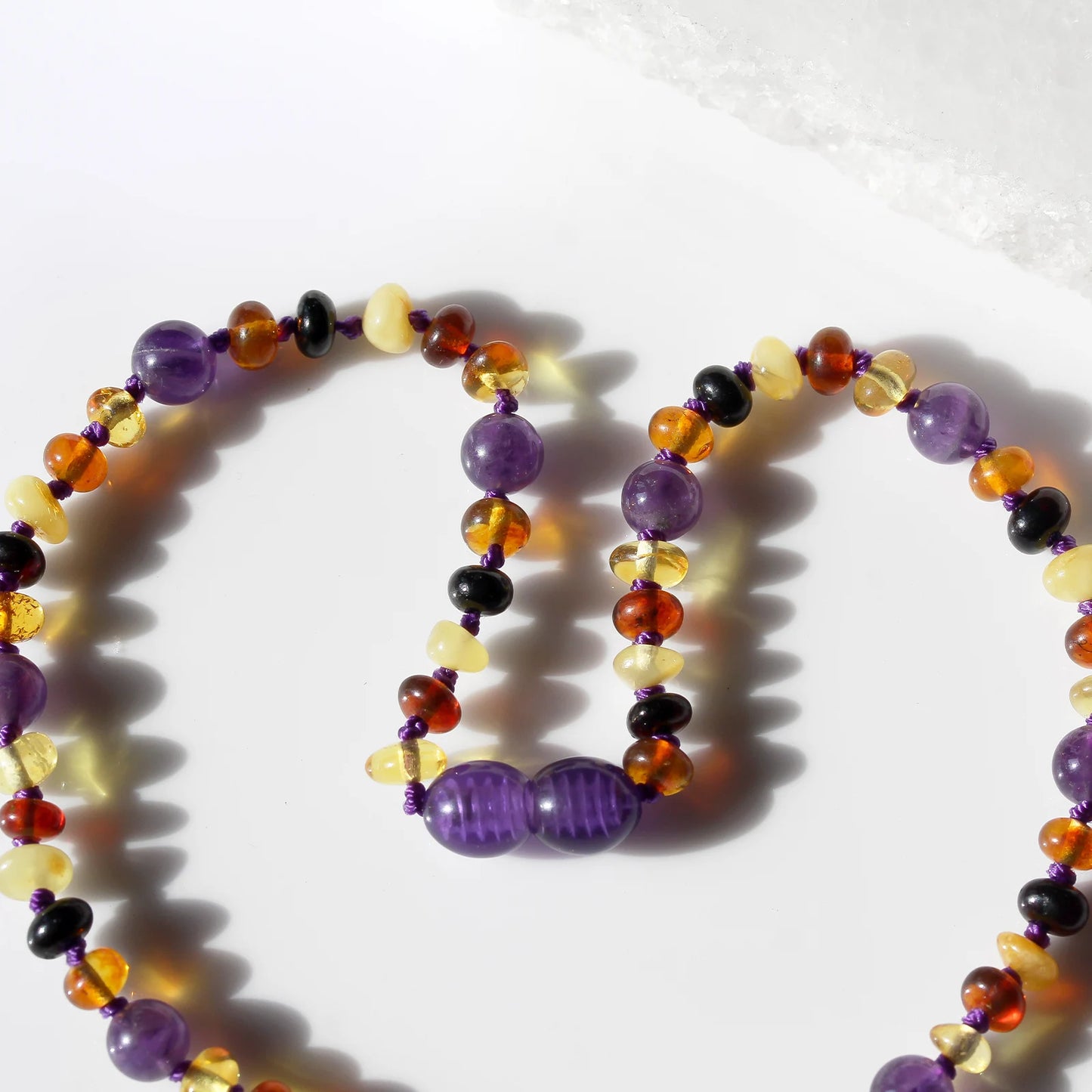 KALUNG BAYI AMBER DENGAN AMETHYST. XR53M-AM