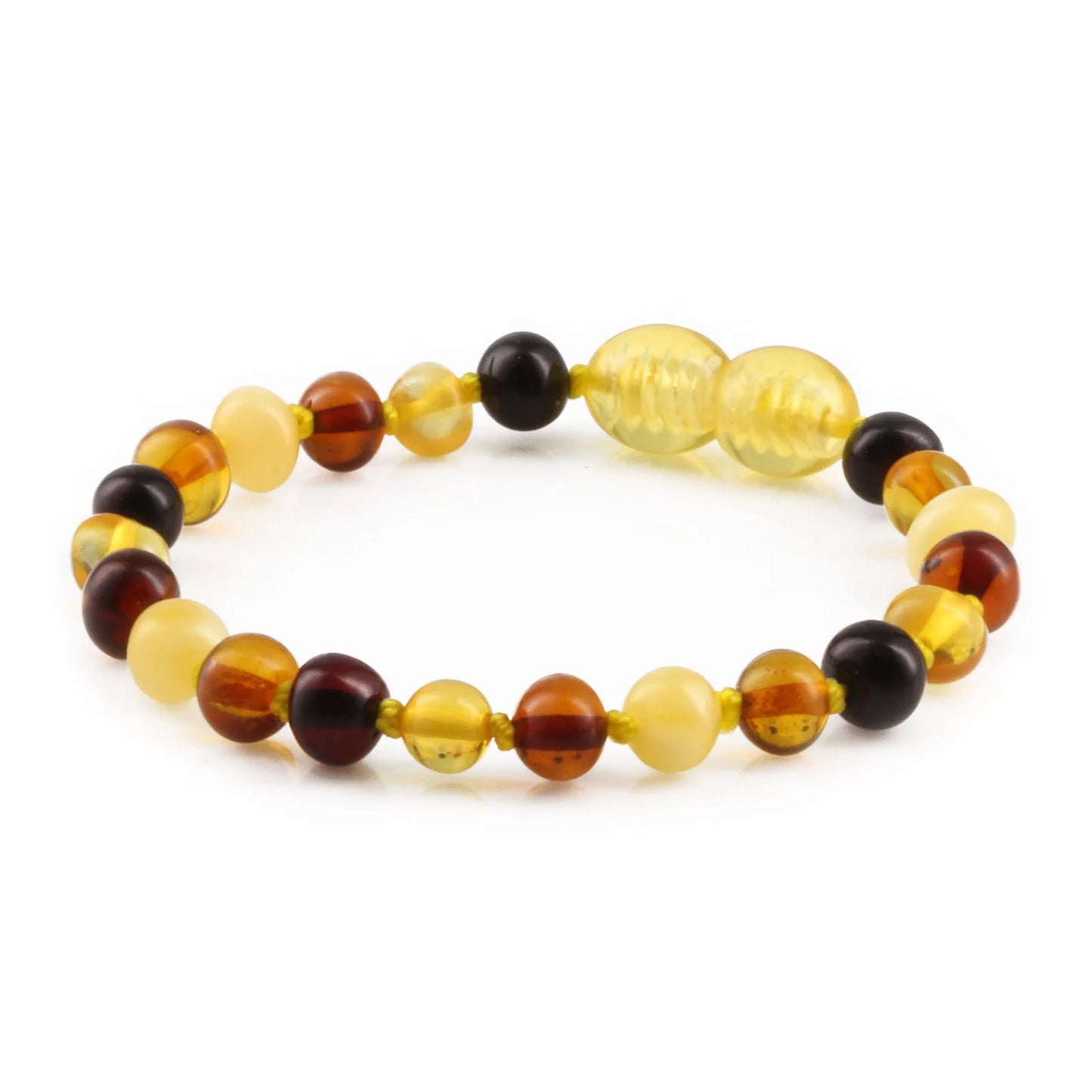 GELANG AMBER BAYI MULTICOLOUR GLOSSY 14CM. 5X4MM