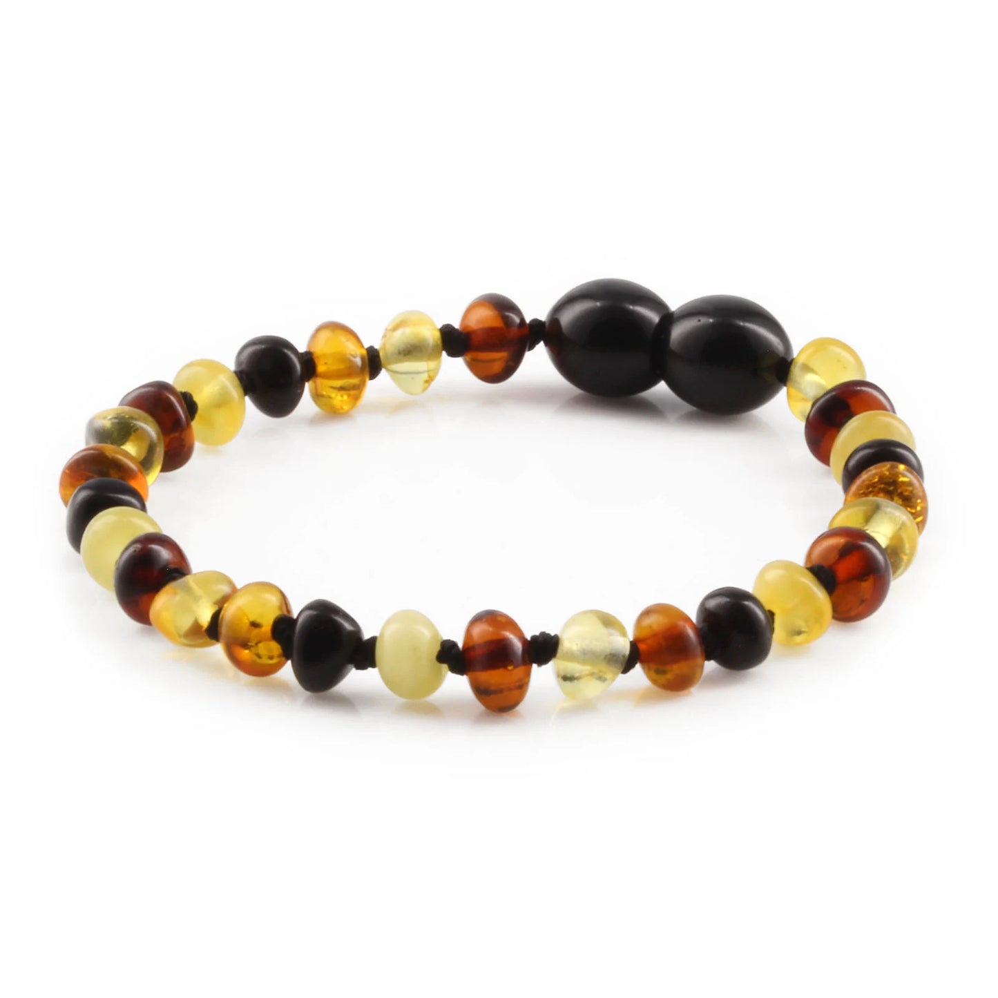 GELANG AMBER BAYI MULTICOLOUR GLOSSY 14CM. 5X3MM