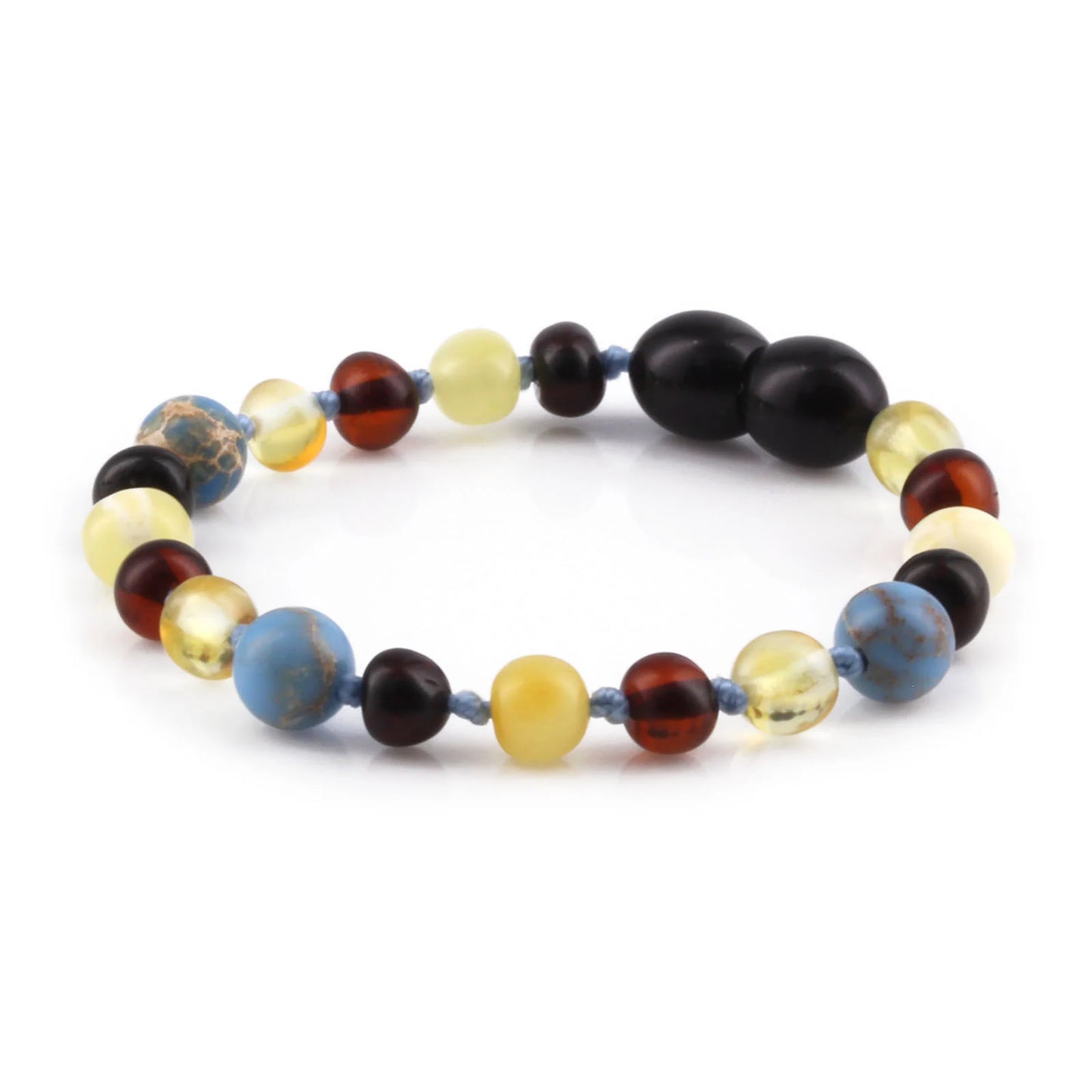 SET BAYI AMBER DENGAN SKY BLUE IMPERIAL JASPER. LE466