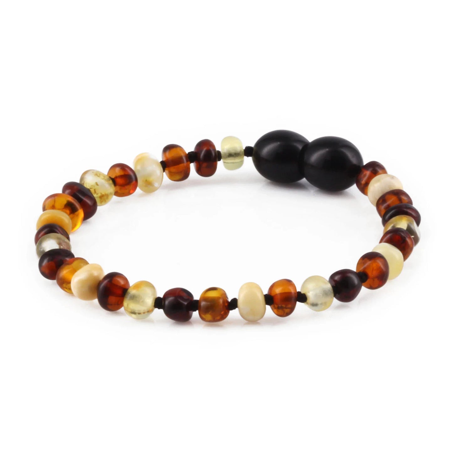 GELANG AMBER BAYI MULTICOLOUR GLOSSY 14CM. 4X3MM