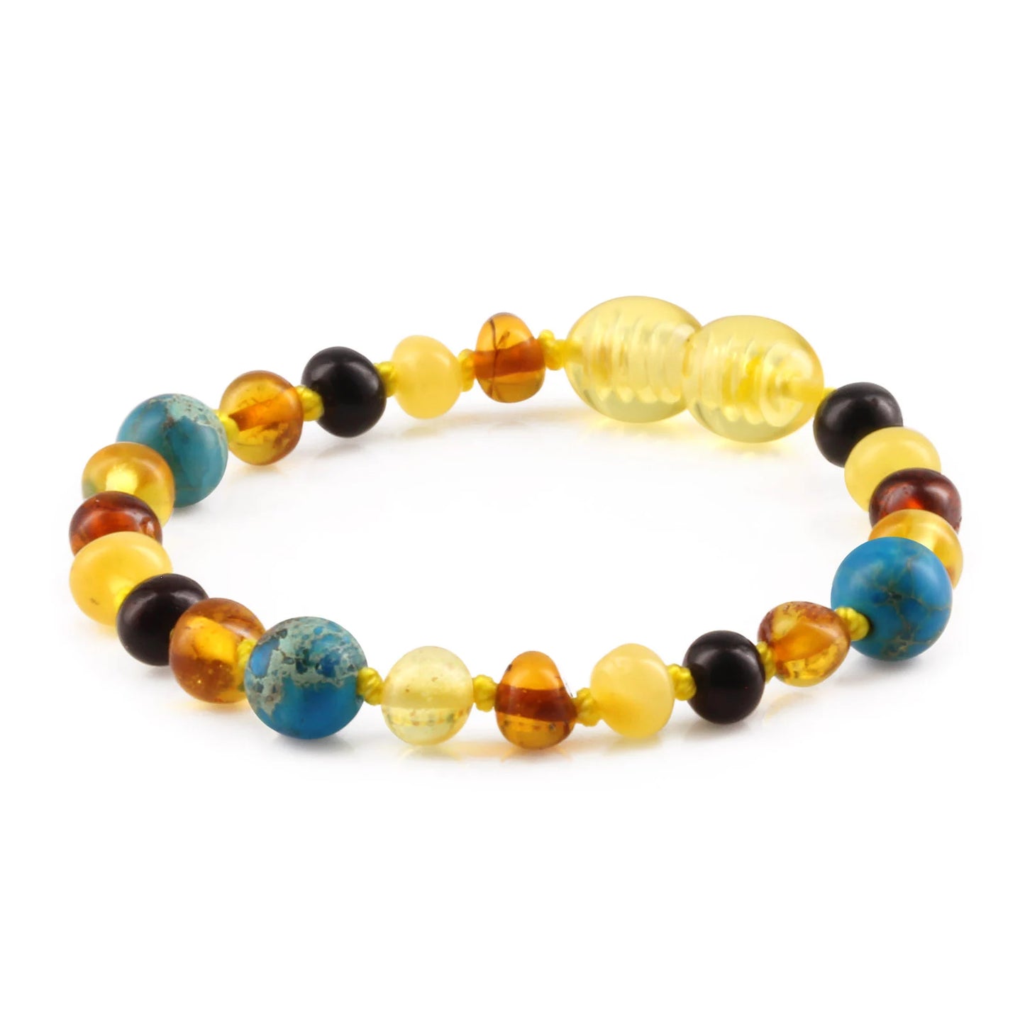 SET BAYI AMBER DENGAN LAKE BLUE IMPERIAL JASPER. LE474