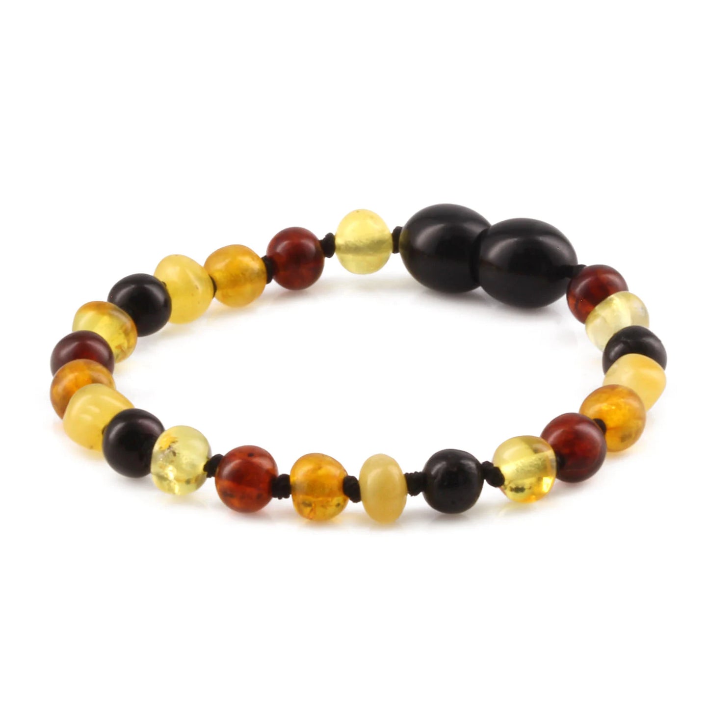 GELANG AMBER BAYI MULTICOLOUR GLOSSY 14CM. 5X4MM