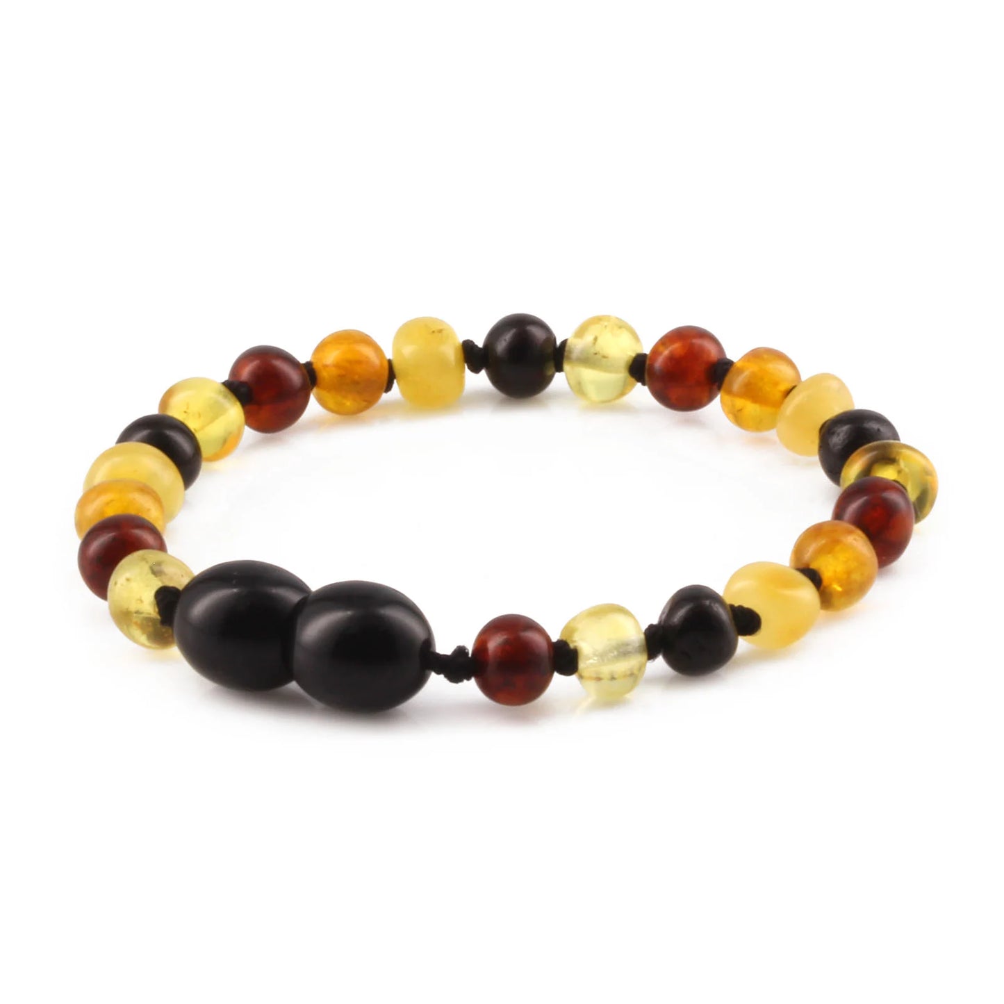 GELANG AMBER BAYI MULTICOLOUR GLOSSY 14CM. 5X4MM