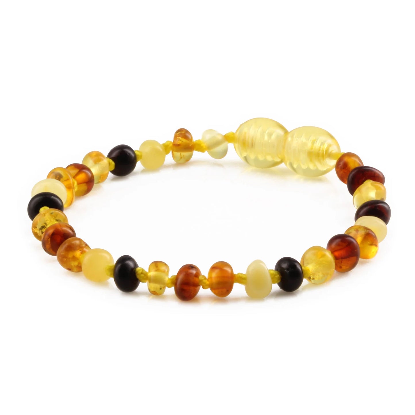 GELANG AMBER BAYI MULTICOLOUR GLOSSY 14CM. 4X3MM