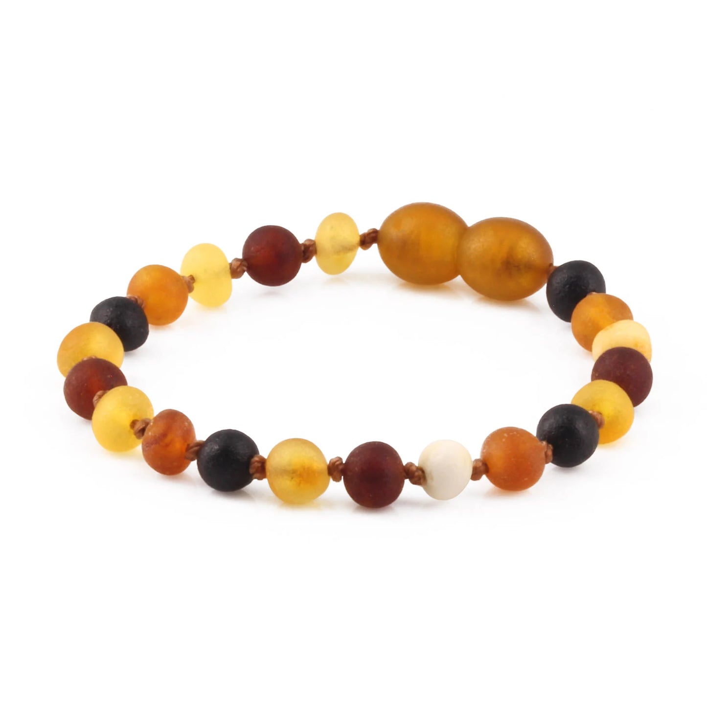 GELANG AMBER BAYI MULTICOLOUR MATTE 14CM. 5X4MM