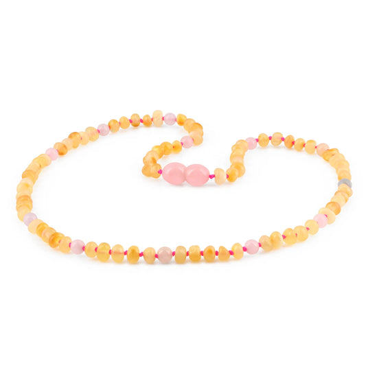 KALUNG DEWASA AMBER DENGAN MORGANITE. BLE258