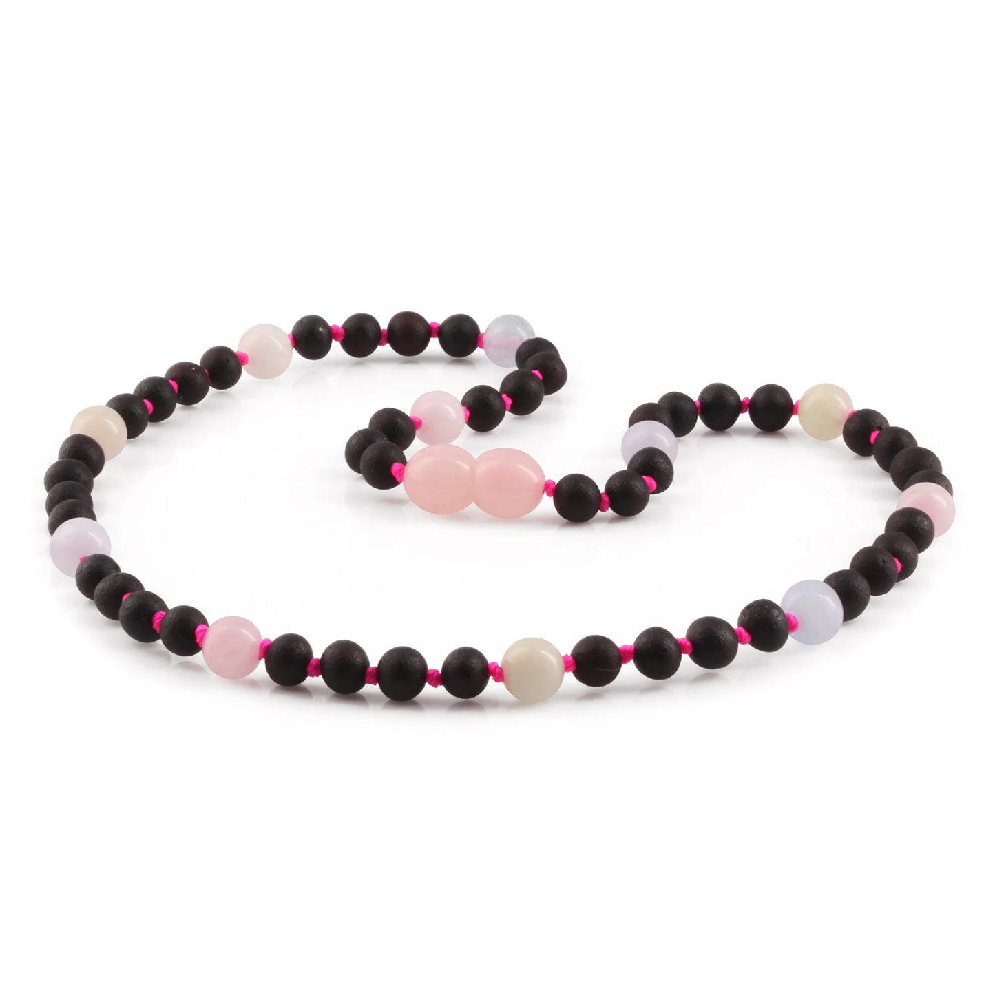 KALUNG AMBER DENGAN MORGANITE UNTUK JUNIOR. JN86