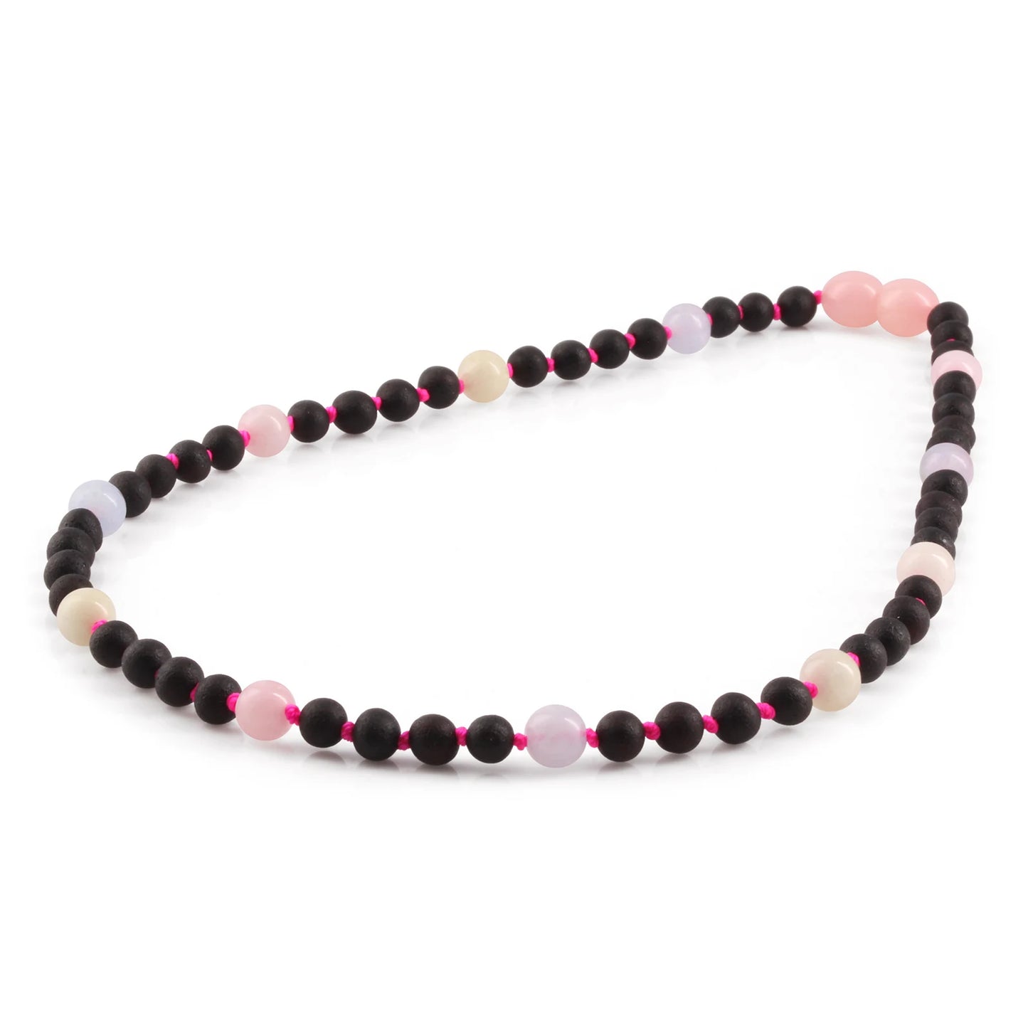 KALUNG AMBER DENGAN MORGANITE UNTUK JUNIOR. JN86
