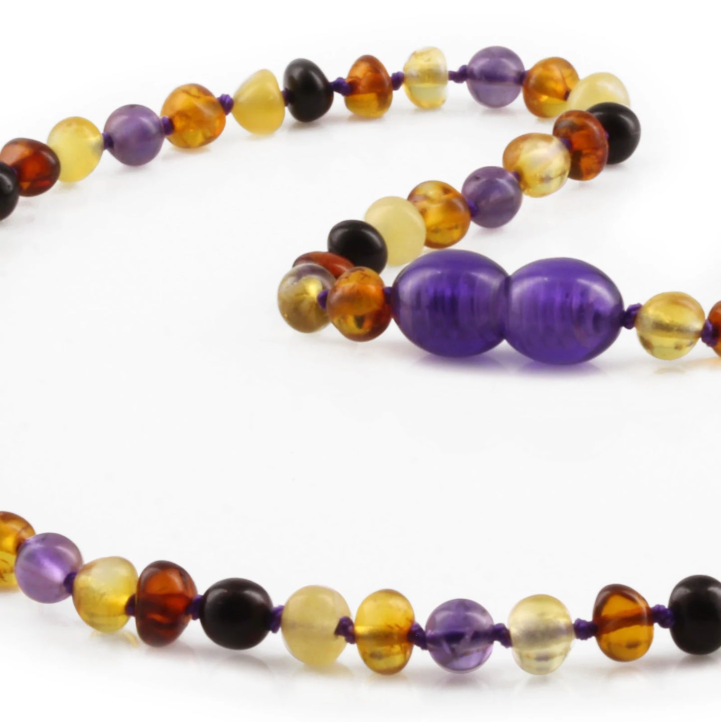 KALUNG AMBER DENGAN AMETHYST UNTUK JUNIOR. JN83